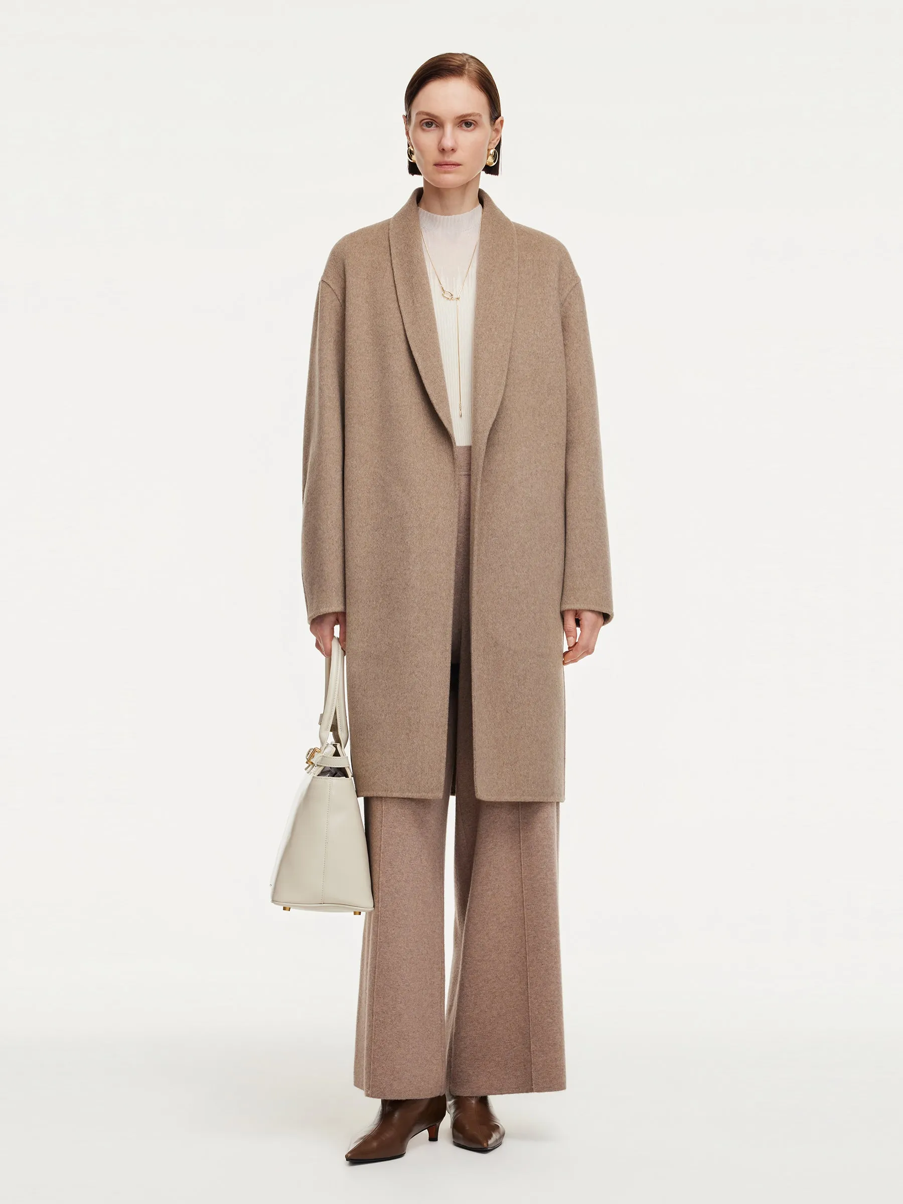 100% Cashmere Double-Faced Women Coat sold by Goelia