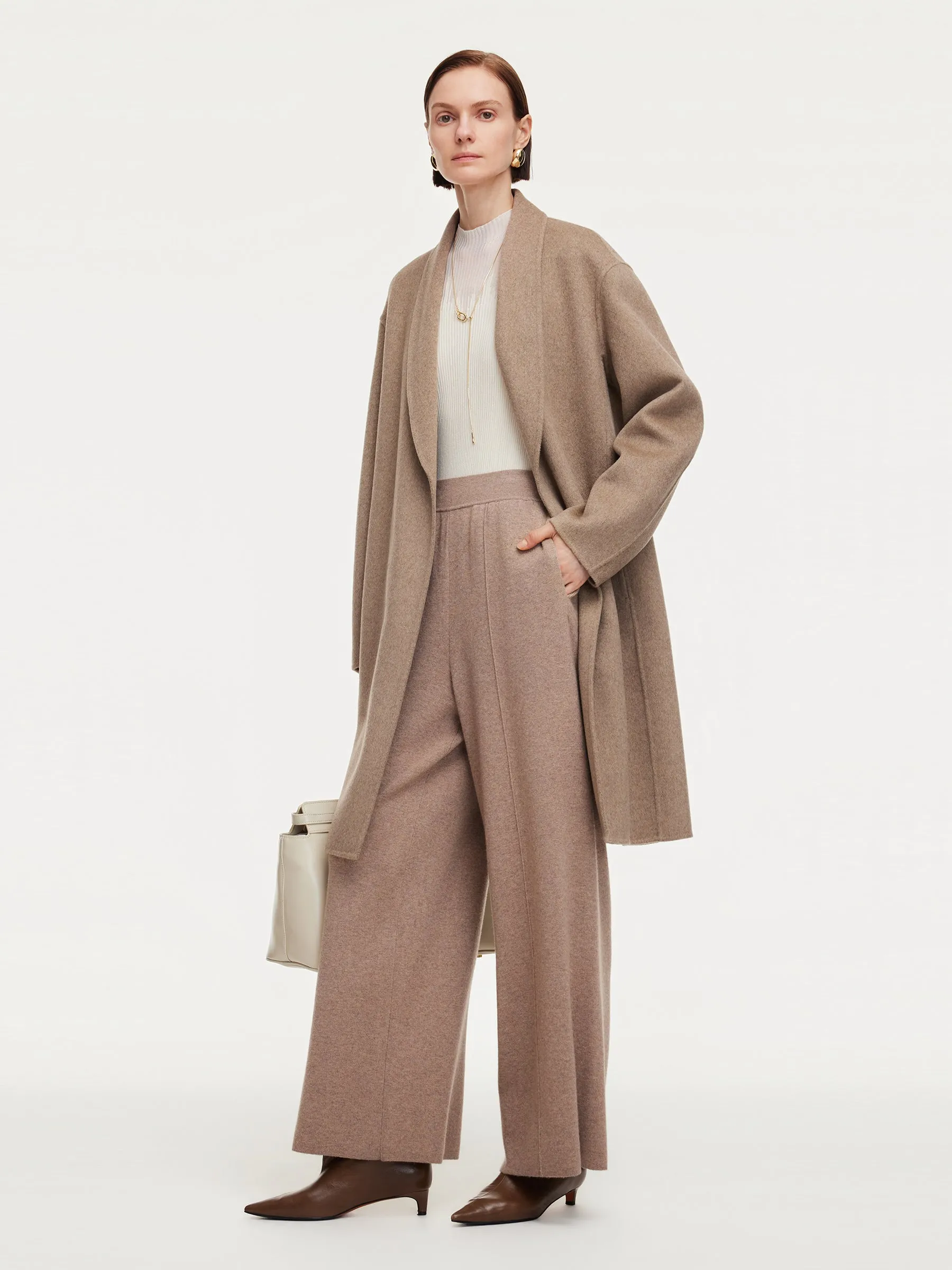 100% Cashmere Double-Faced Women Coat sold by Goelia product image thumbnail 2