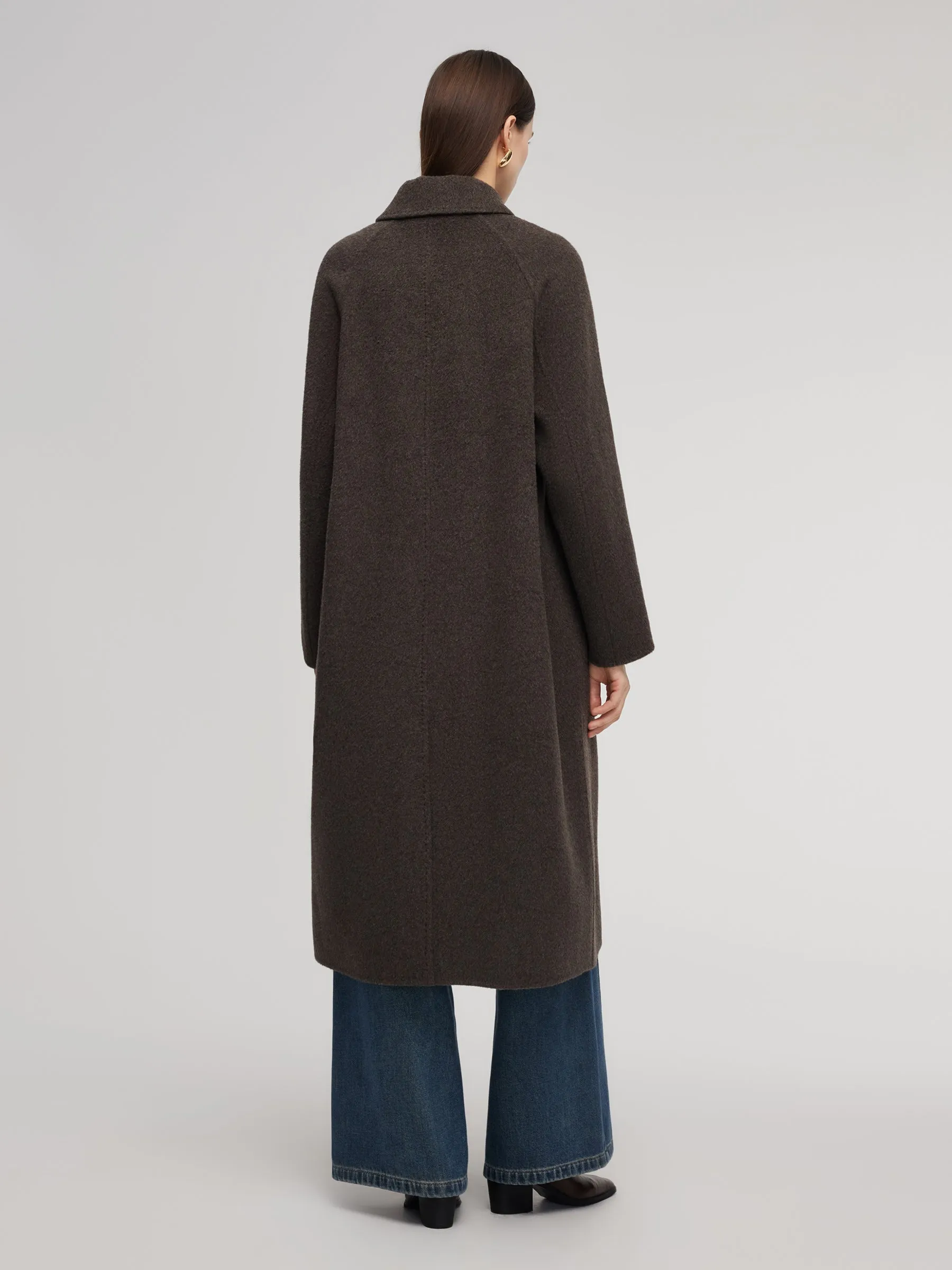 Wool Camel Hair Blend Double-Faced Women Wrap Overcoat sold by Goelia product image thumbnail 4