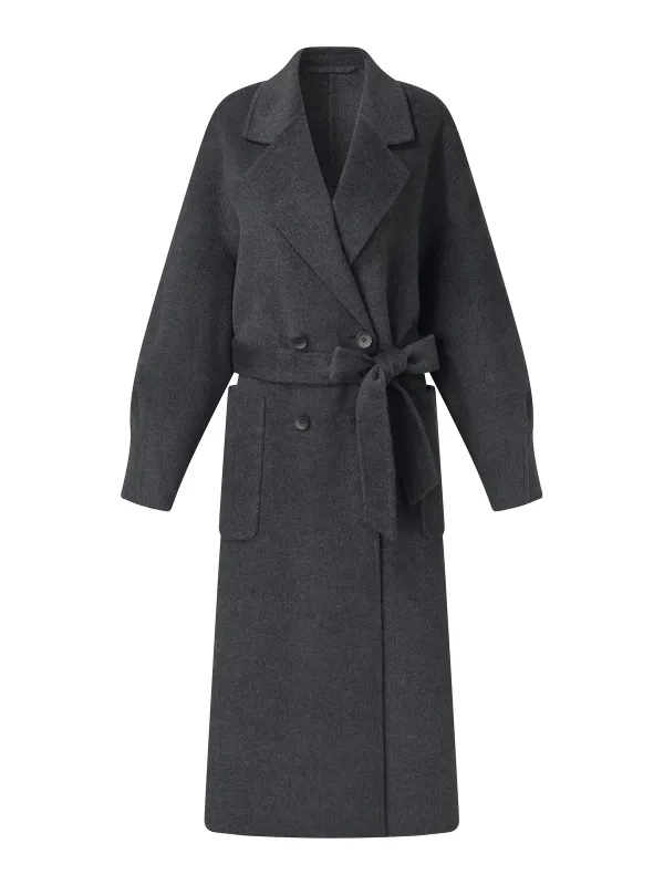 [Preview] 100% Wool Double-Faced Women Wrap Overcoat sold by Goelia