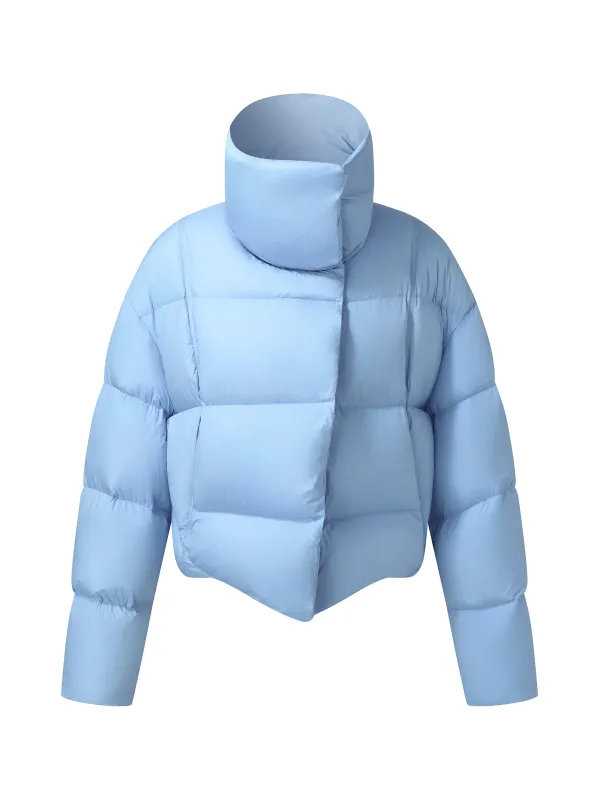 Windproof Lightweight Wide Lapel Goose Down Jacket sold by Goelia