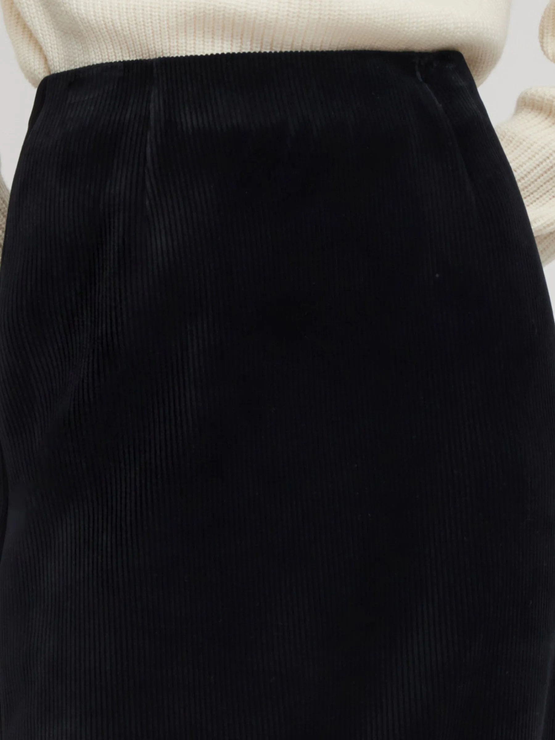 Velvet Ribbed Knit Women Column Skirt sold by Goelia product image thumbnail 5