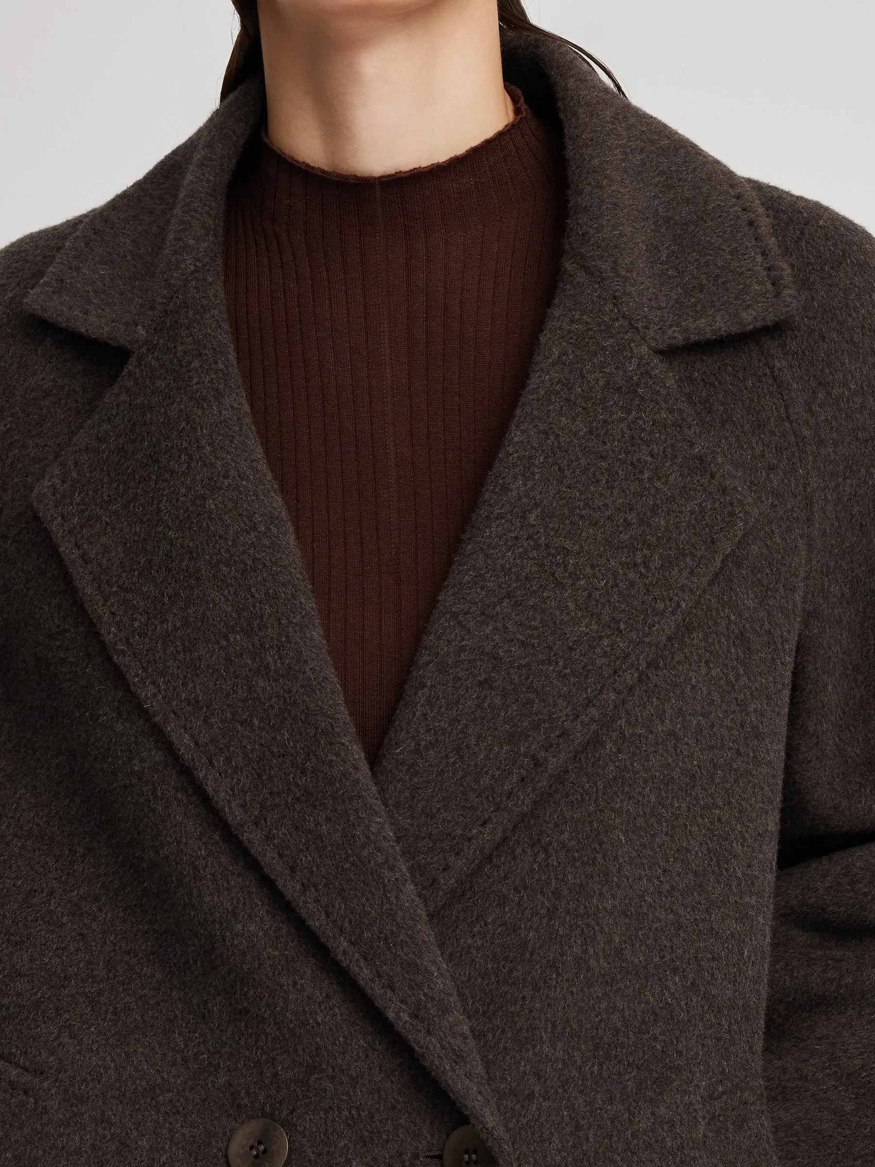 Wool Camel Hair Blend Double-Faced Women Coat sold by Goelia product image thumbnail 5