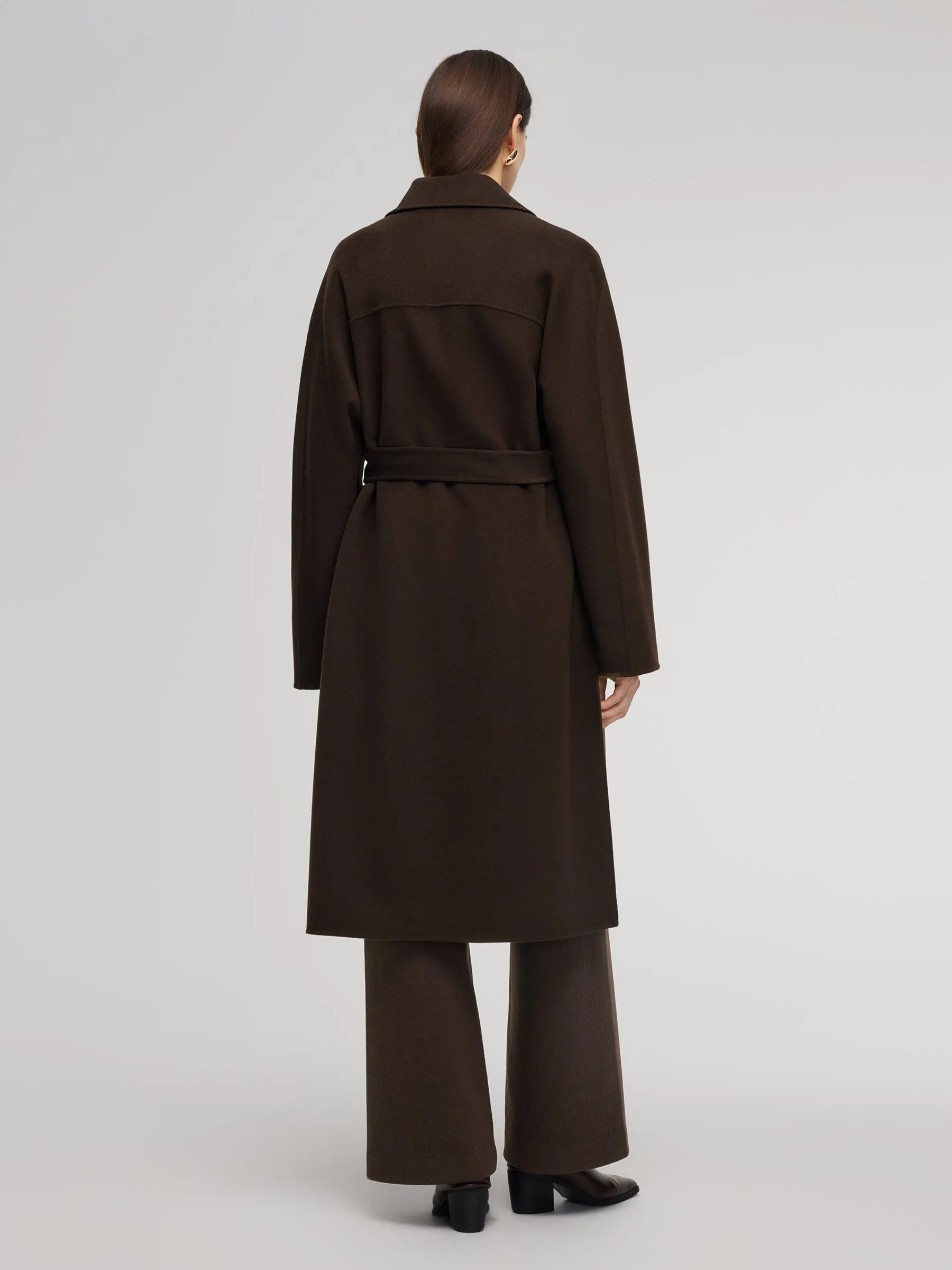 100% Wool Double-Faced Women Wrap Overcoat sold by Goelia product image thumbnail 5