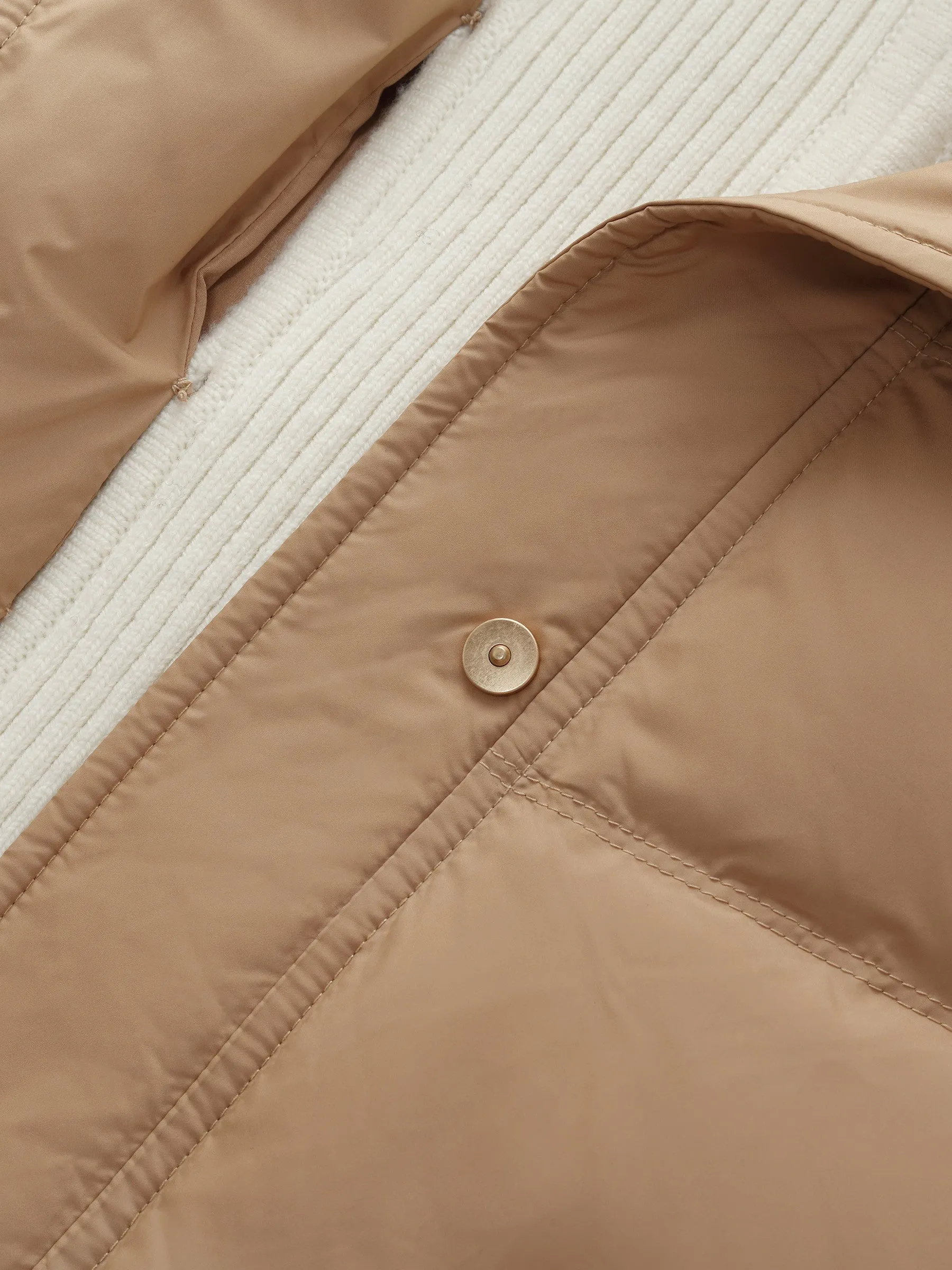 Windproof Goose Down Jacket With Detachable Knit Collar sold by Goelia product image thumbnail 5