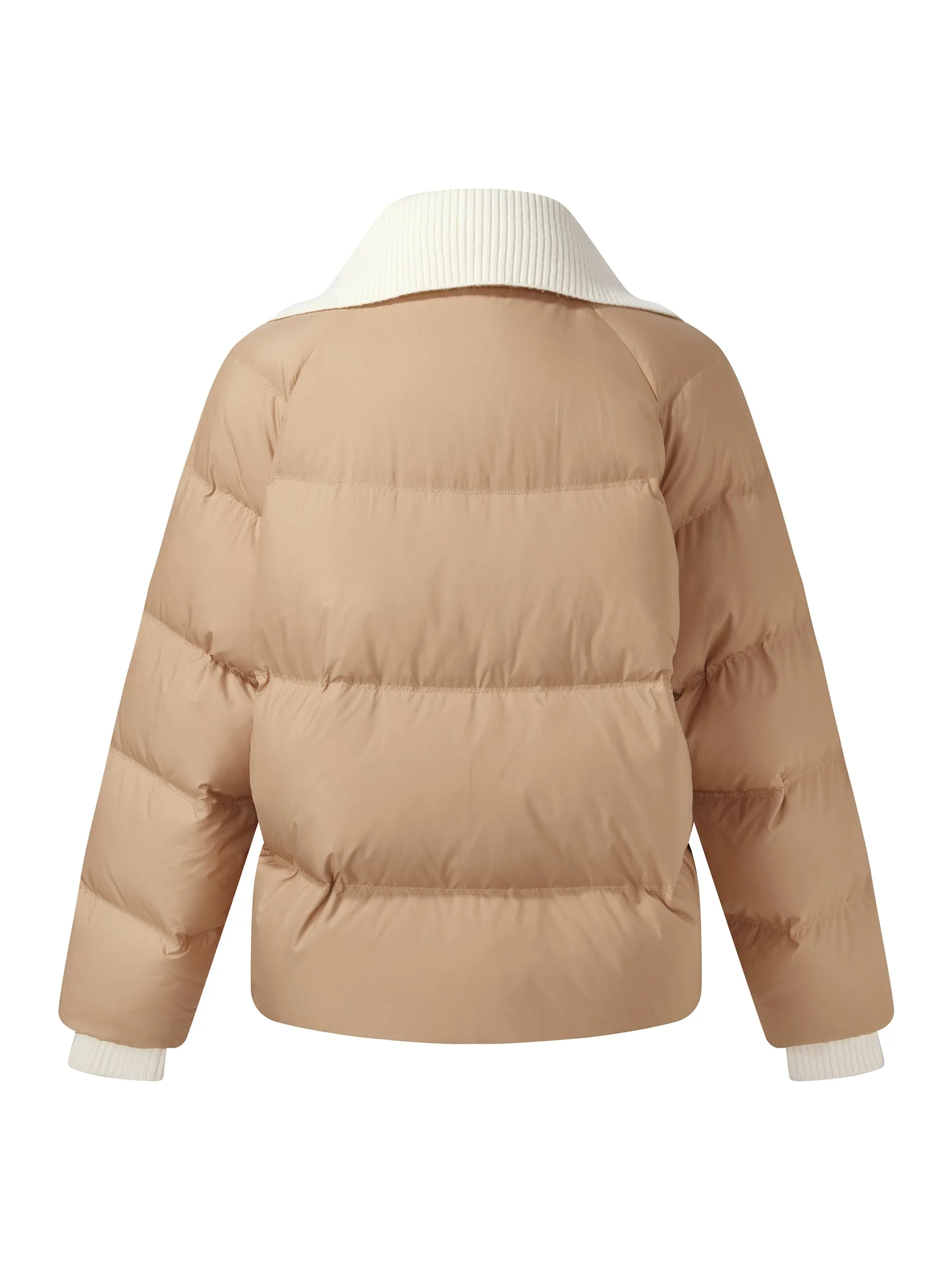 Windproof Goose Down Jacket With Detachable Knit Collar sold by Goelia product image thumbnail 2