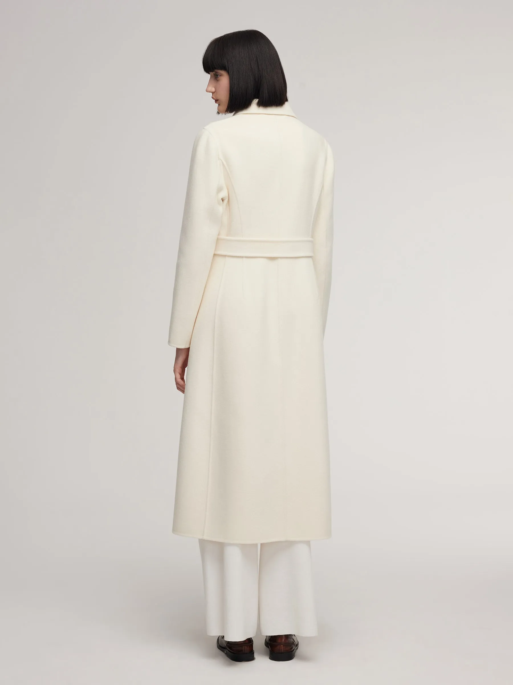 Cashmere Wool Blend Women Overcoat With Detachable Waist Tab sold by Goelia product image thumbnail 3