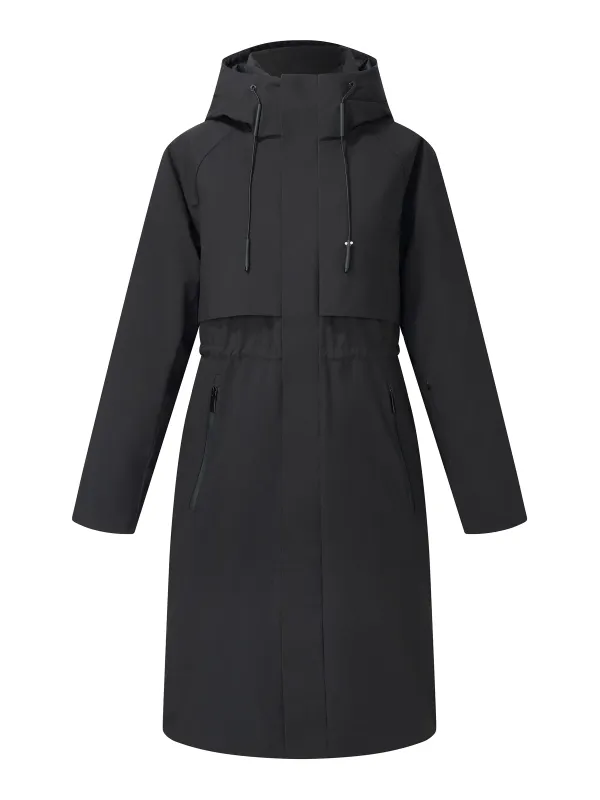 Hooded Unisex Goose Down Trench Coat sold by Goelia