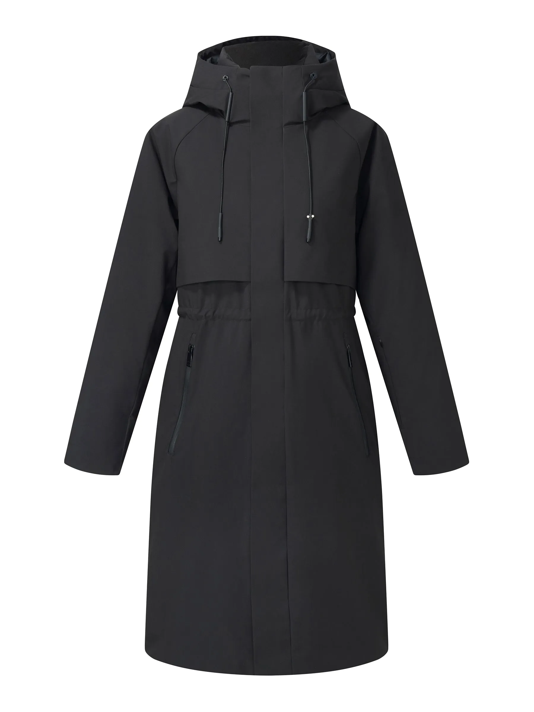 Hooded Unisex Goose Down Trench Coat sold by Goelia