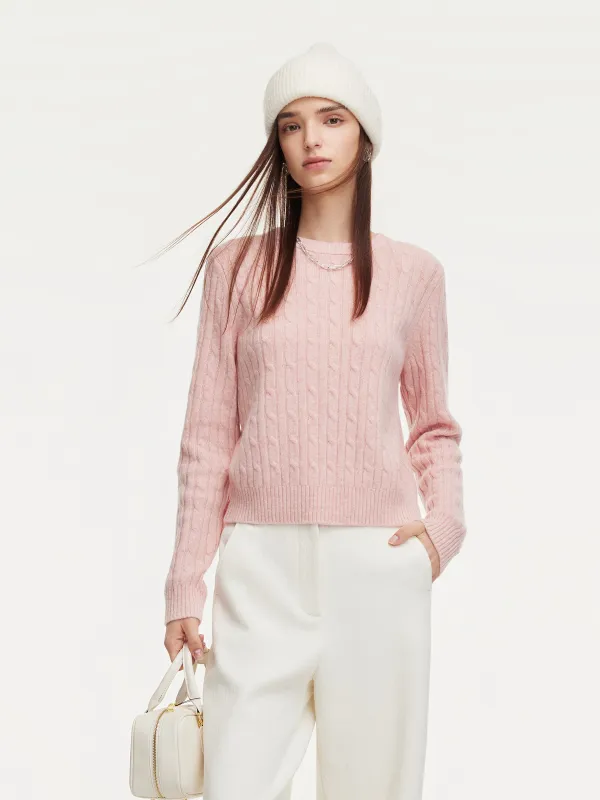 100% Wool Cable Knit Women Sweater sold by Goelia