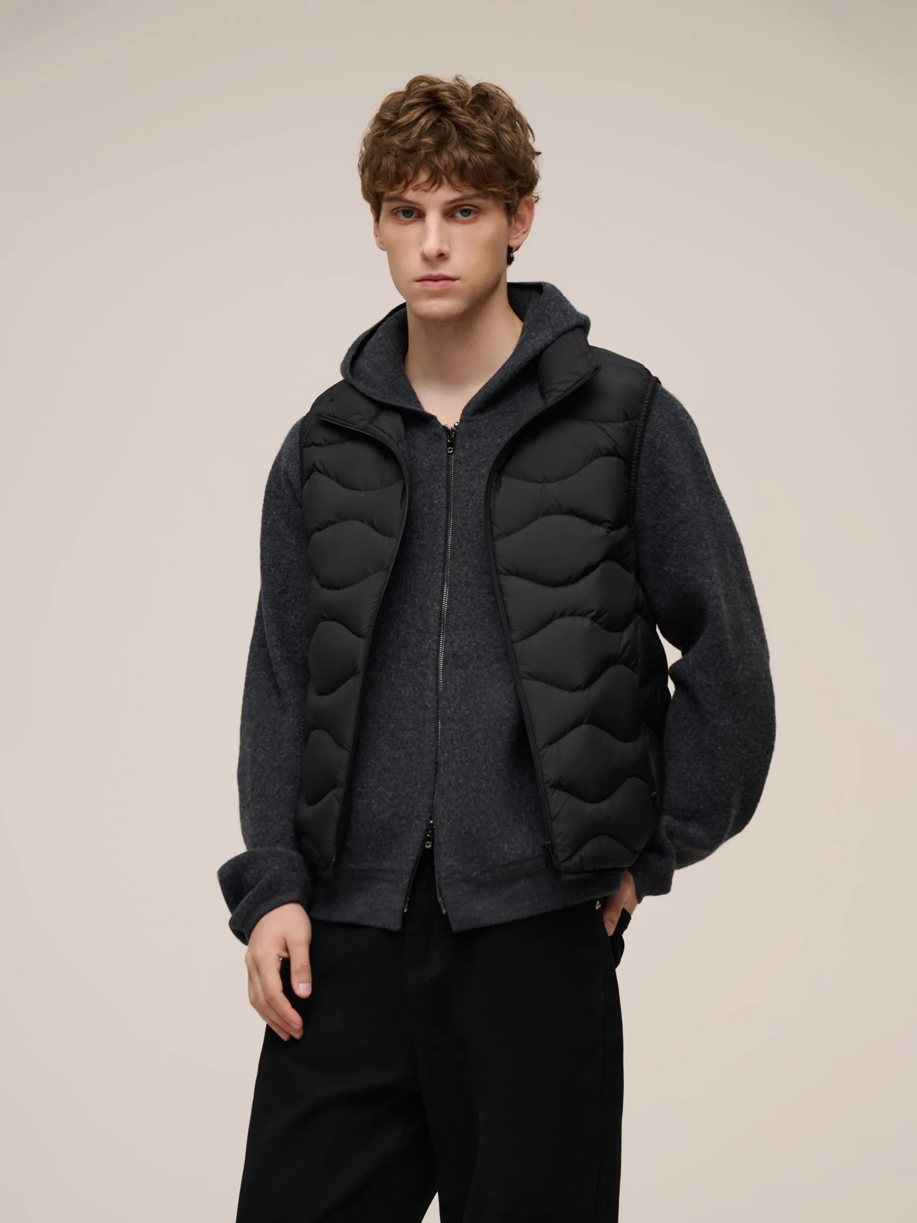 Lightweight Packable Men Goose Down Vest sold by Goelia