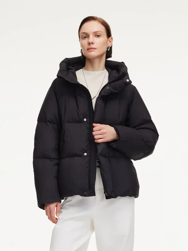 [Preview] Loose Unisex Hooded Goose Down Jacket sold by Goelia