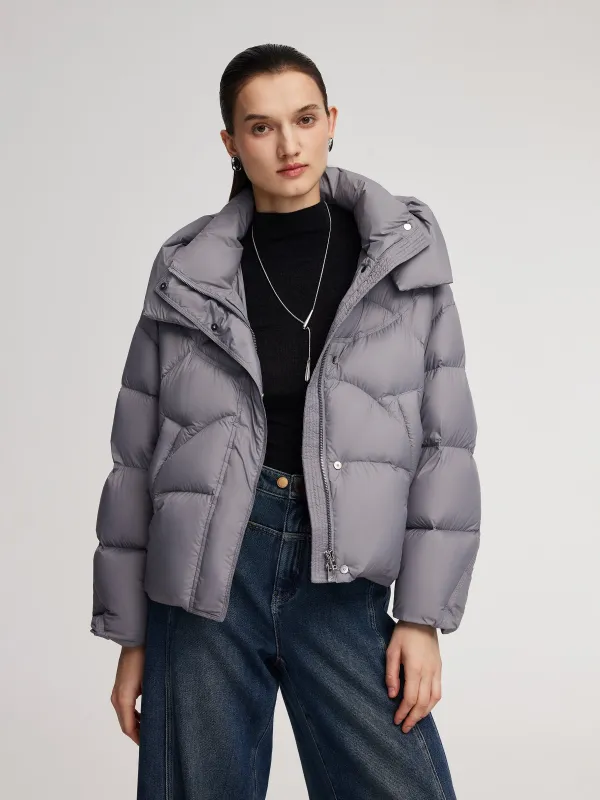 Lightweight Windproof Hooded Goose Down Jacket sold by Goelia