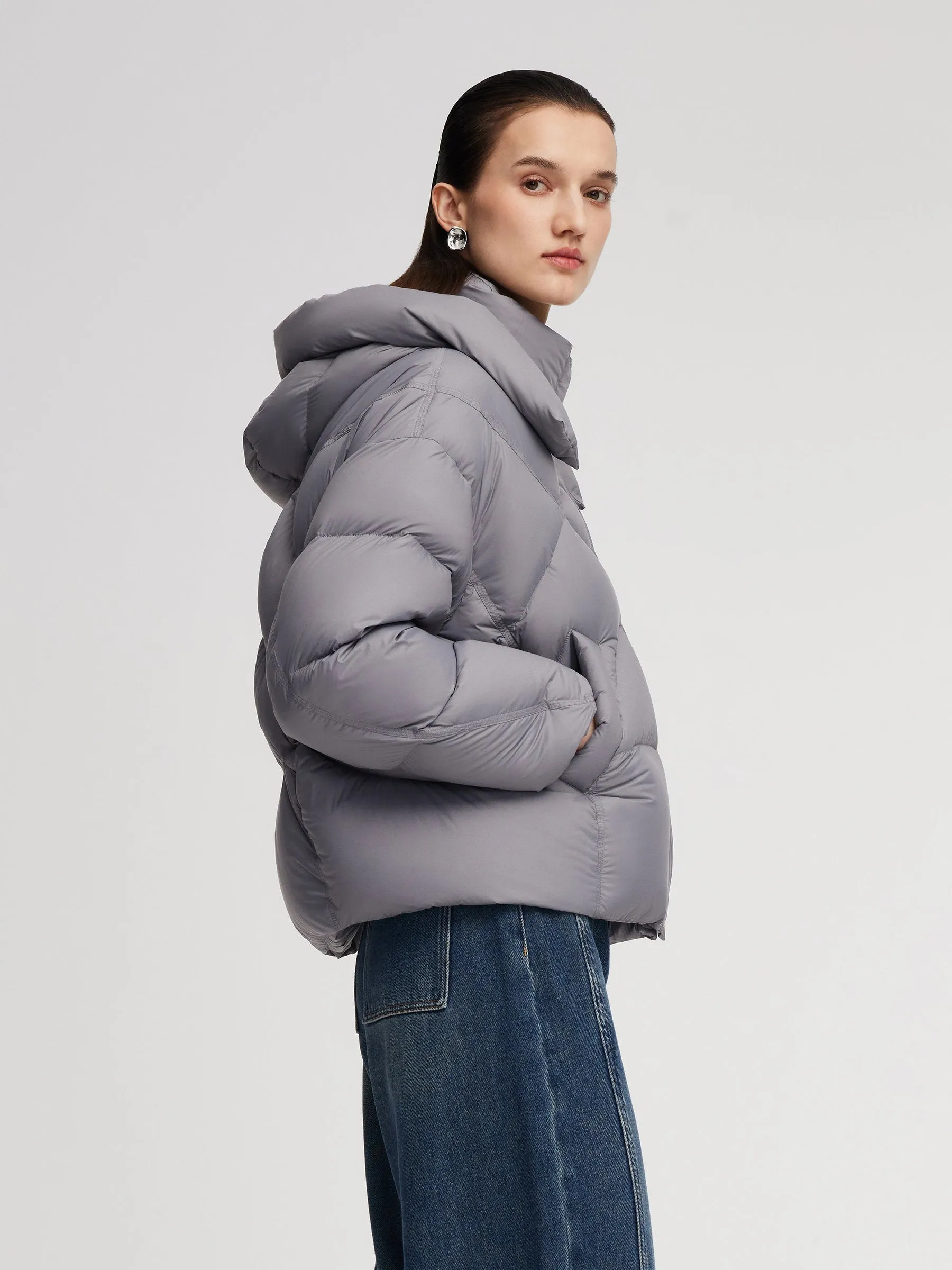 Lightweight Windproof Hooded Goose Down Jacket sold by Goelia product image thumbnail 5