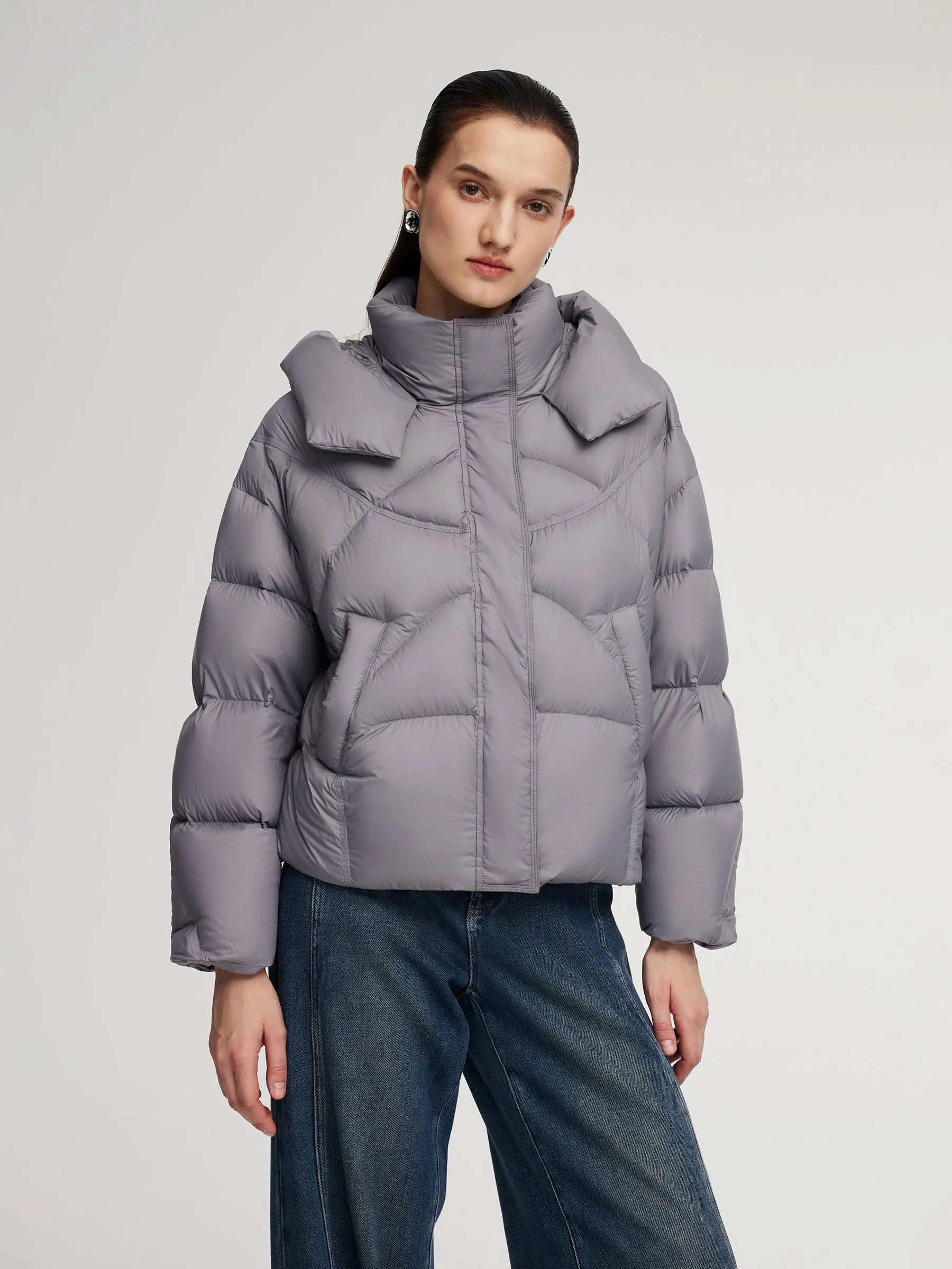 Lightweight Windproof Hooded Goose Down Jacket sold by Goelia product image thumbnail 4