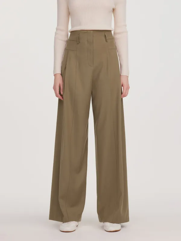 [Preview] Cashmere Wool Blend Women Wide Leg Pants sold by Goelia
