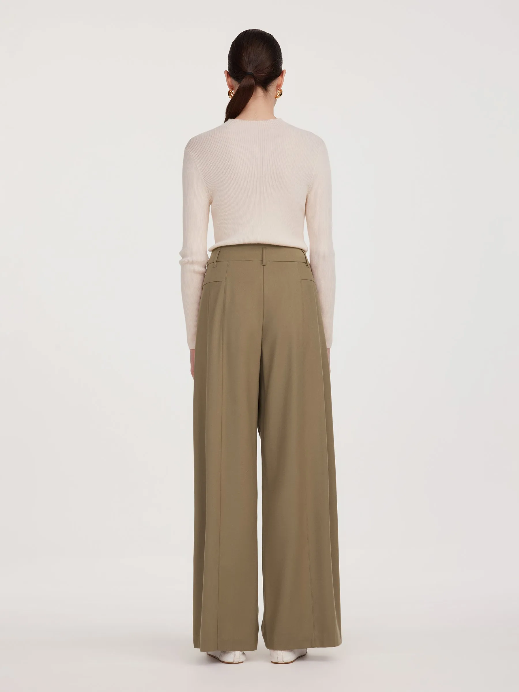 Cashmere Wool Blend Women Wide Leg Pants sold by Goelia product image thumbnail 4