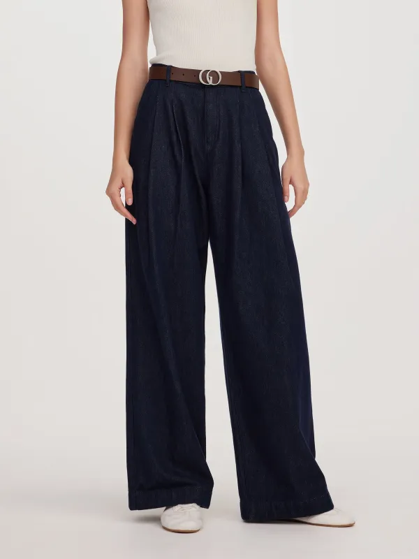 [Preview] 100% Cotton Denim Wide Leg Women Jeans sold by Goelia