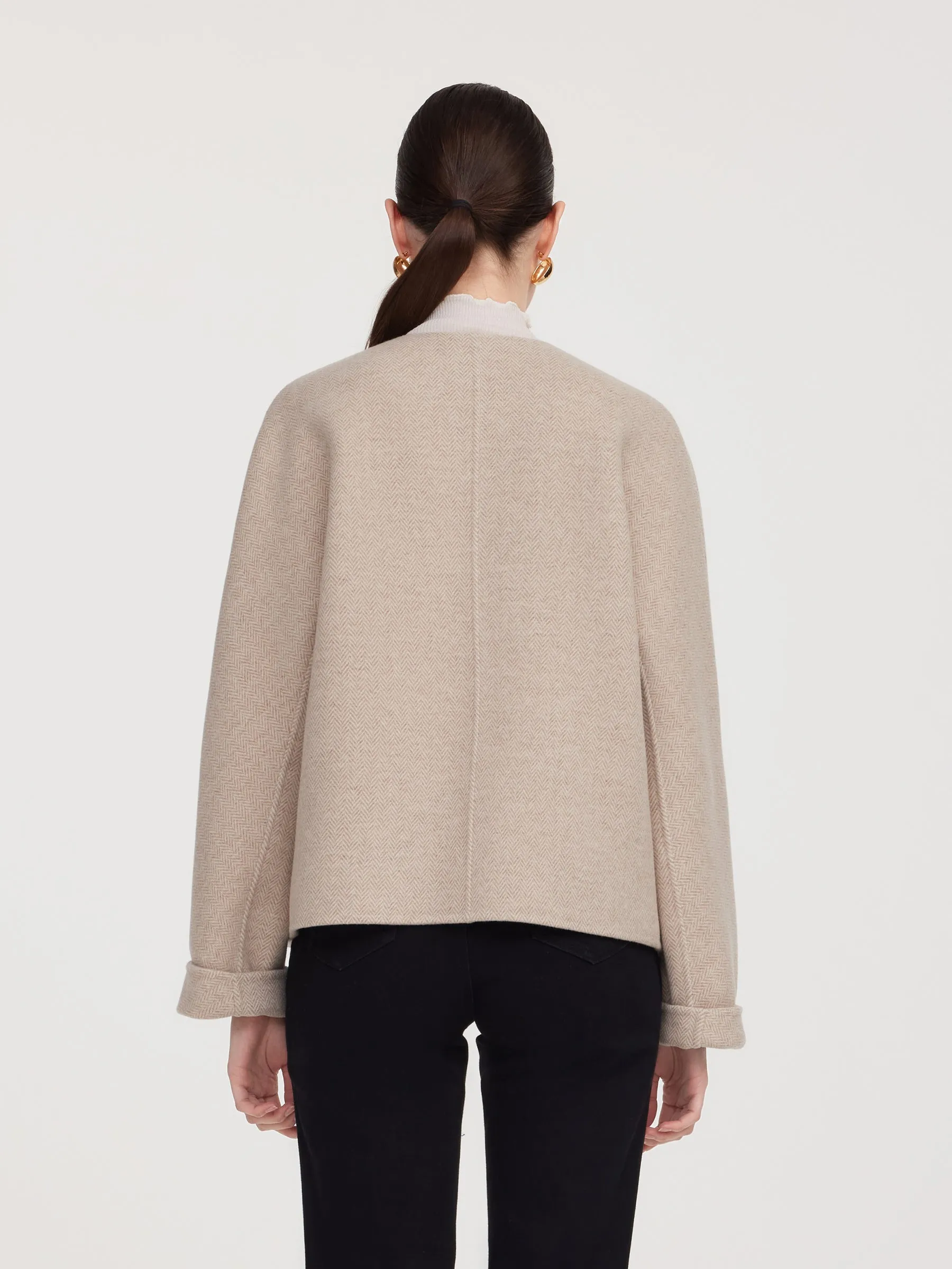 Cashmere Wool Blend Double-Faced Women Jacket sold by Goelia product image thumbnail 4