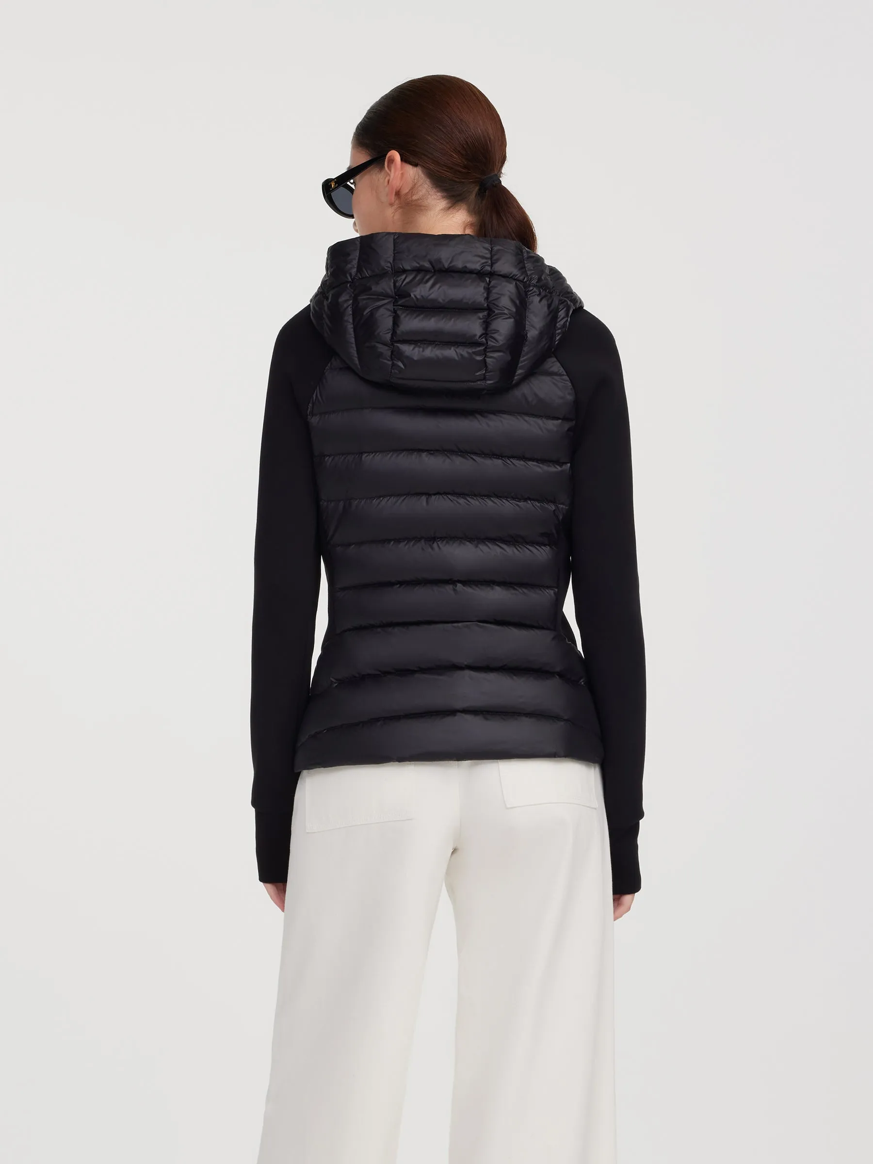 Patchwork Hooded Zip-Up Goose Down Jacket sold by Goelia product image thumbnail 4