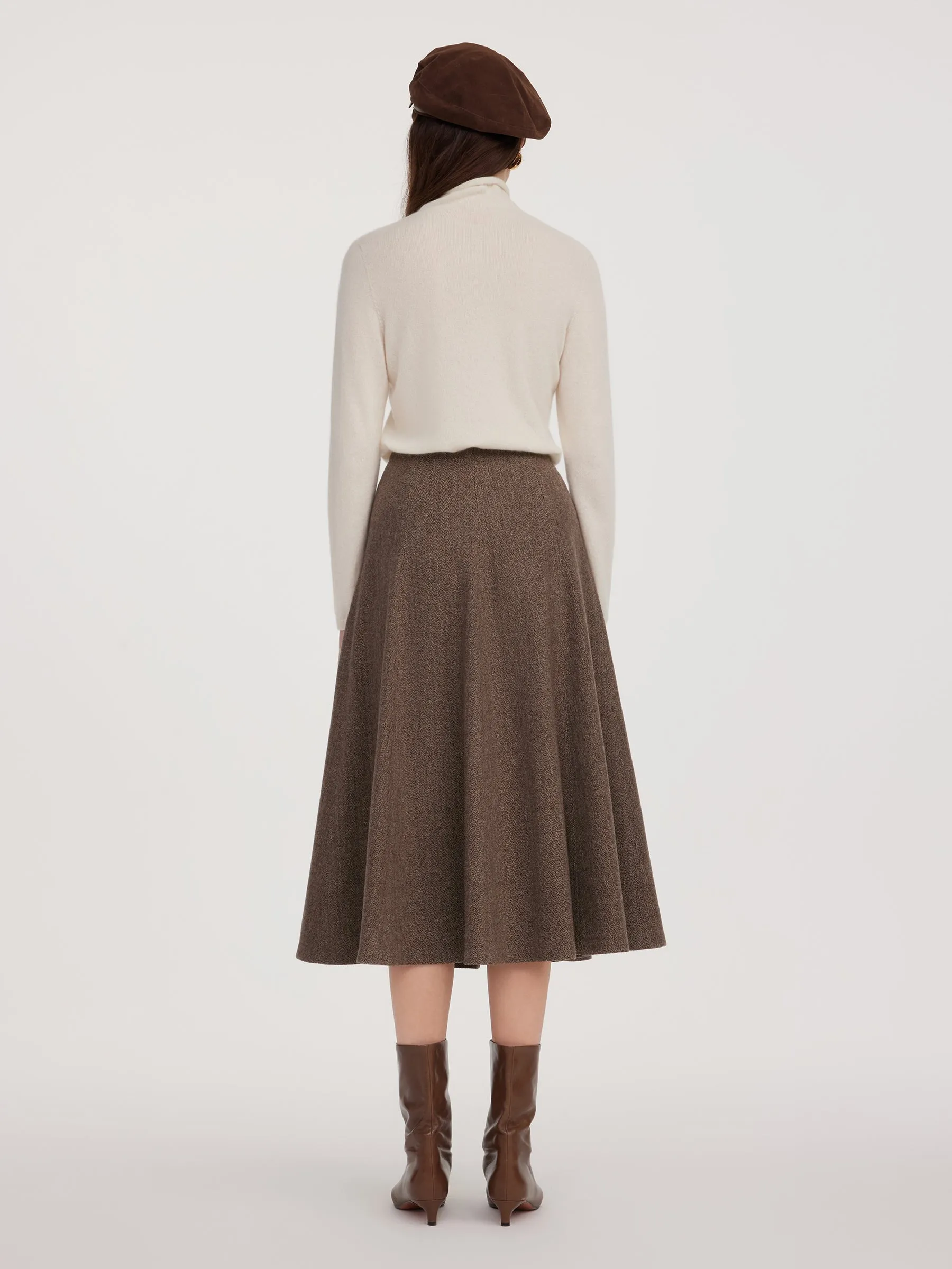 Washable Wool Women A-Line Flared Skirt sold by Goelia product image thumbnail 4