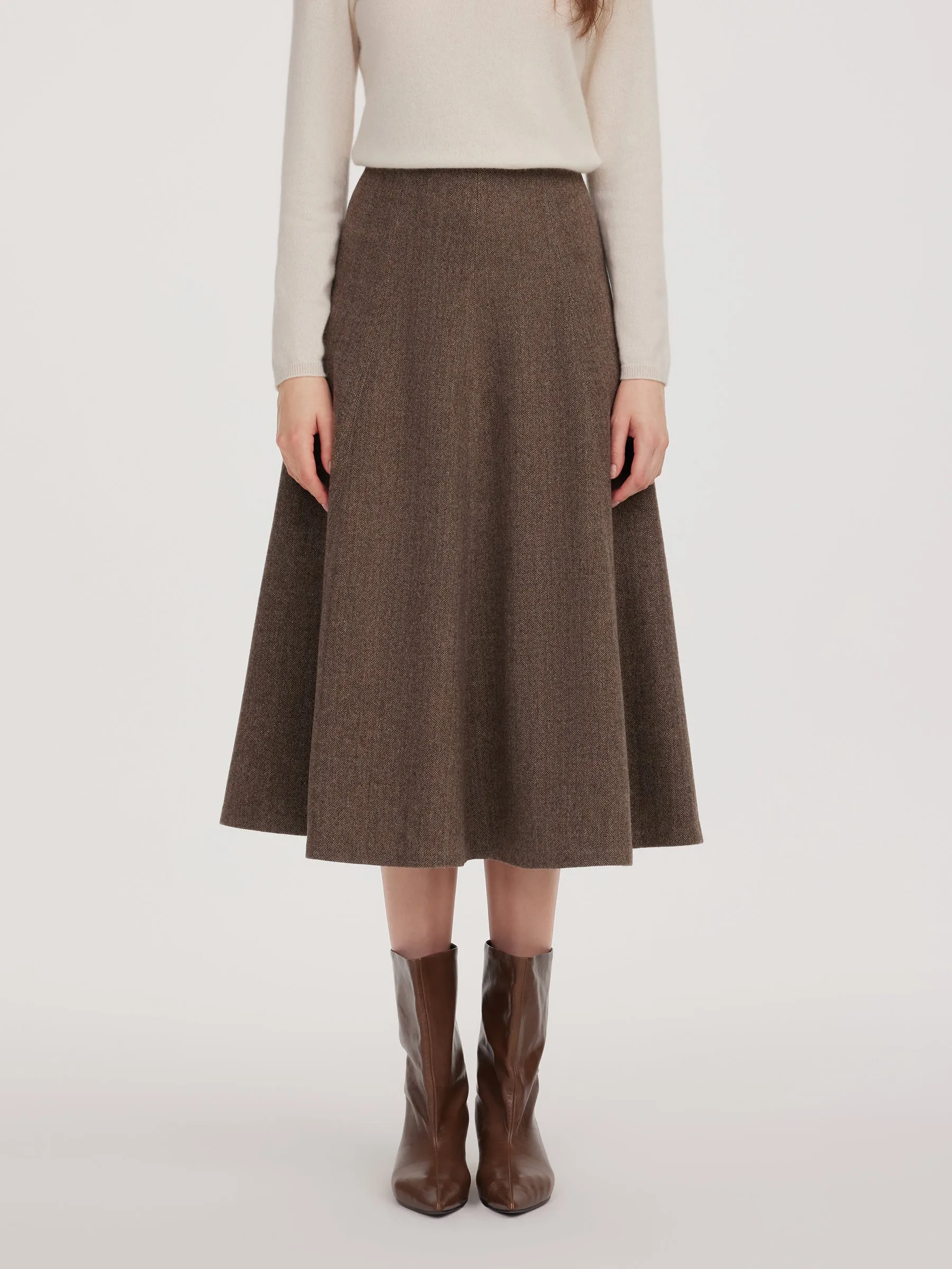 Washable Wool Women A-Line Flared Skirt sold by Goelia product image thumbnail 2