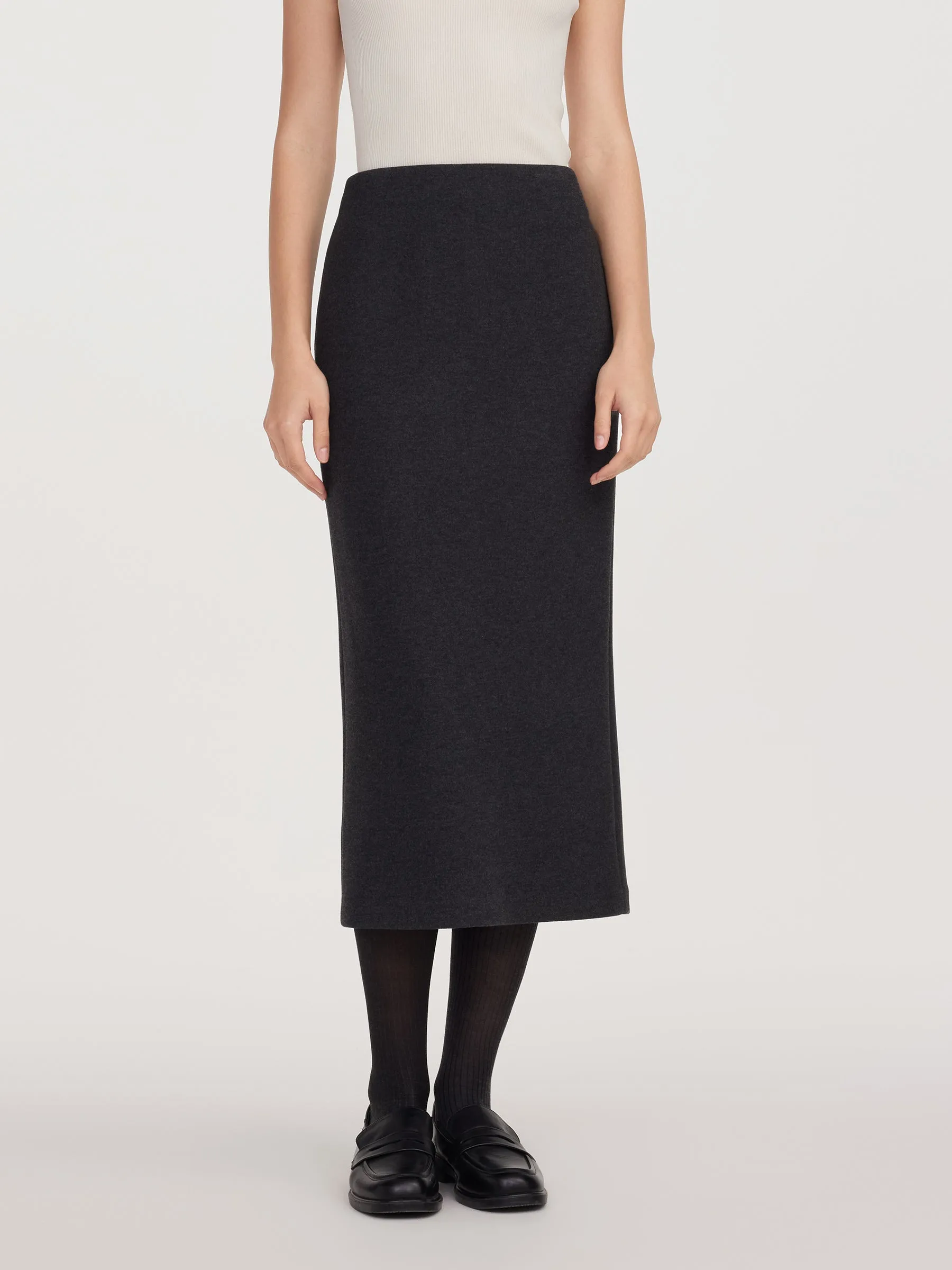Back Slit Column Women Knit Skirt sold by Goelia product image thumbnail 2