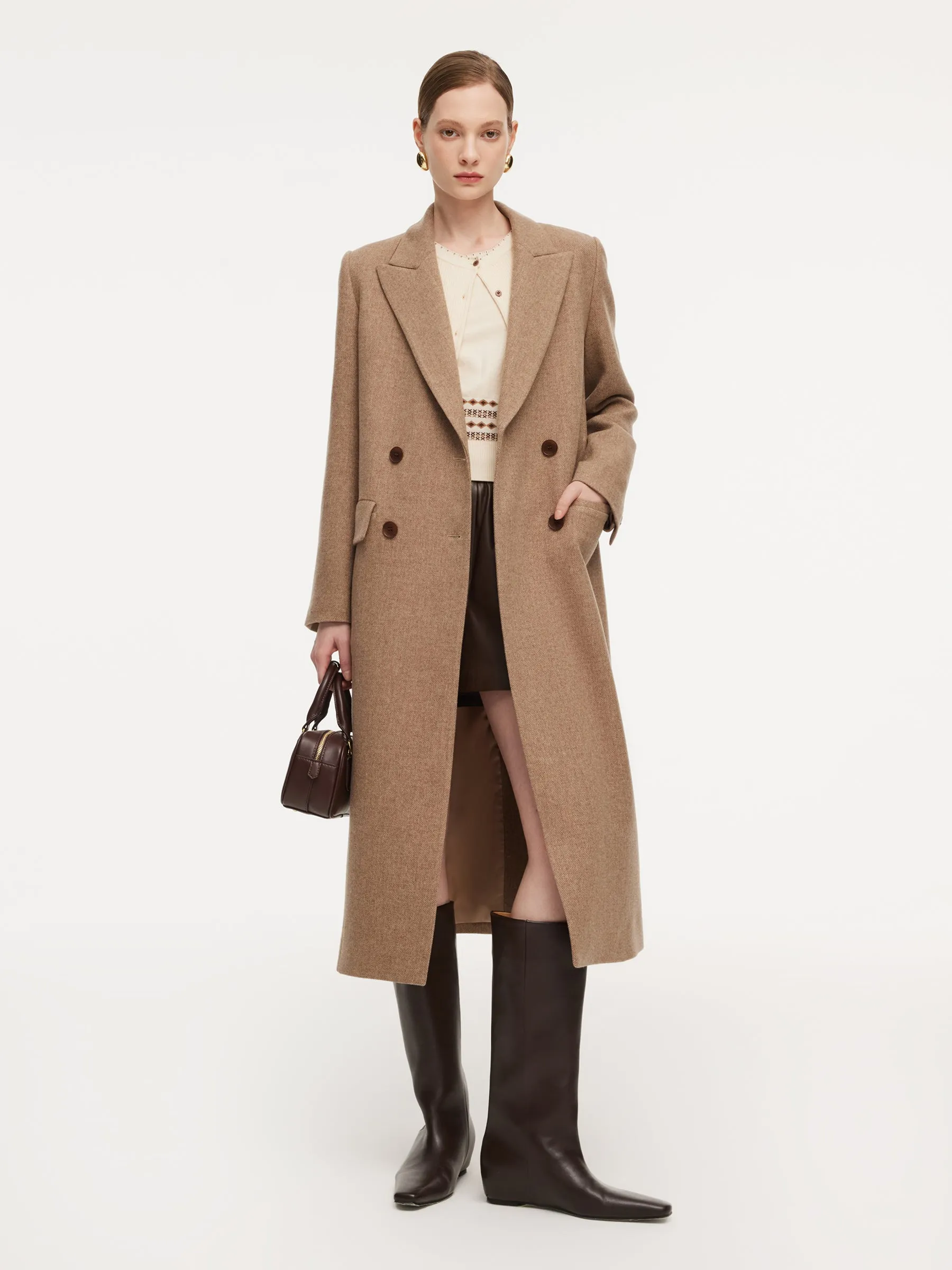 Washable Wool Cashmere Blend Women Overcoat sold by Goelia product image thumbnail 2