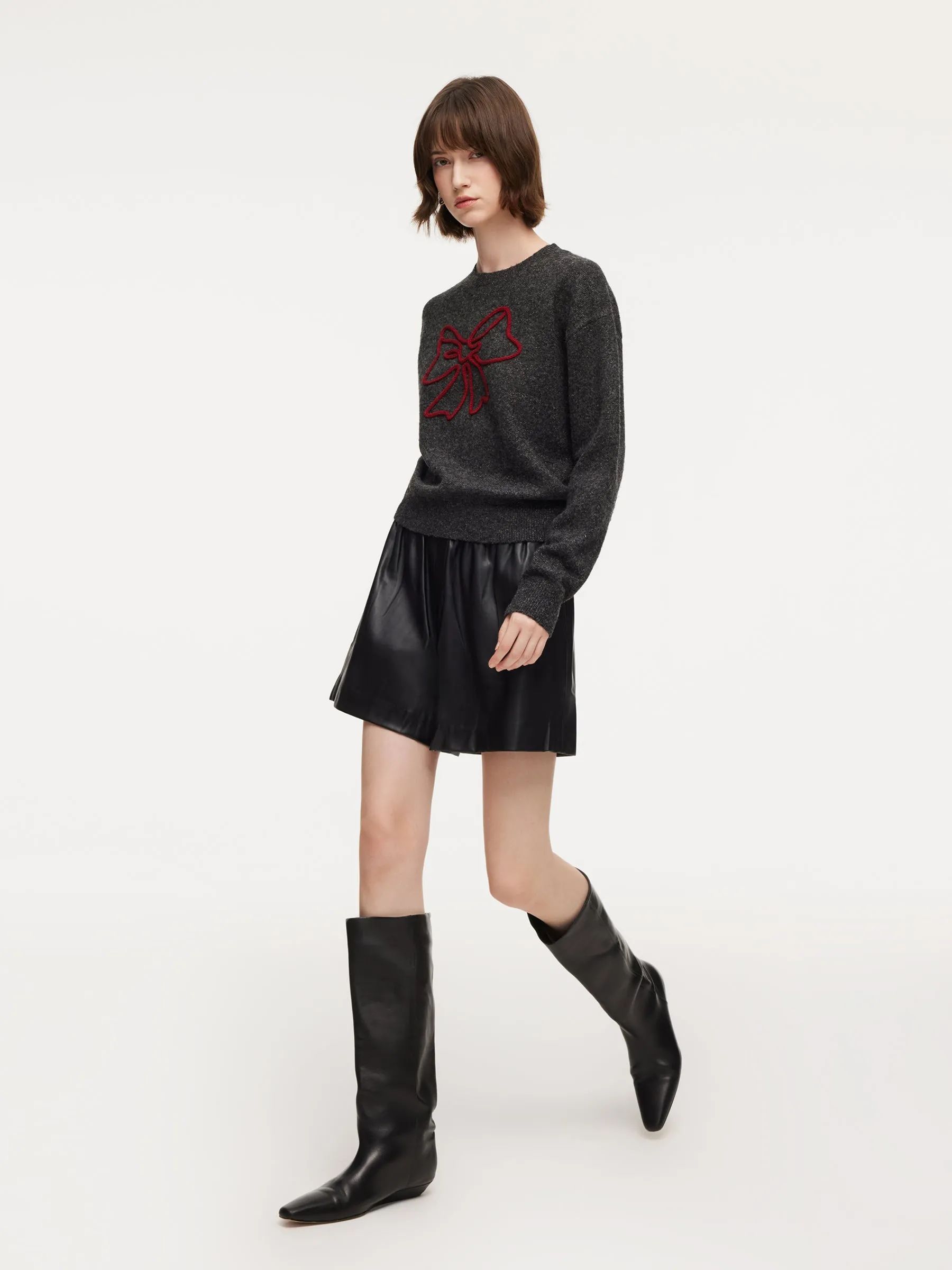 Bowknot Round Neck Women Sweater sold by Goelia product image thumbnail 5