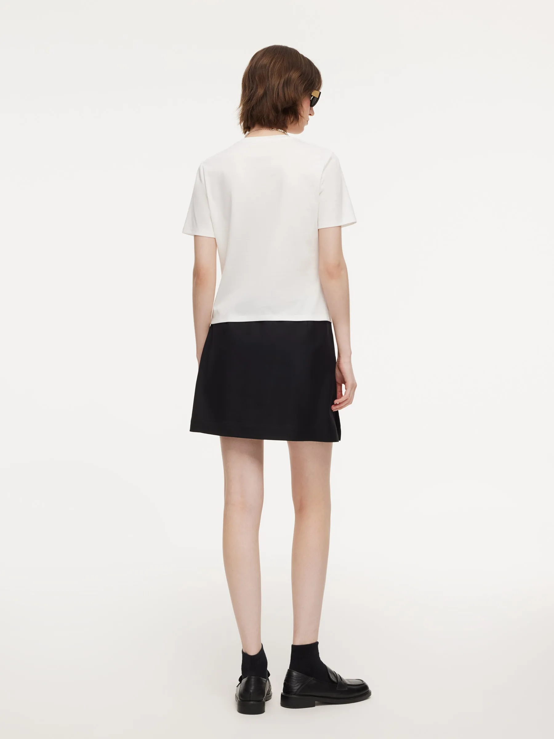 Cotton Blend Round Neck Tape Embroidered Women T-Shirt sold by Goelia product image thumbnail 4