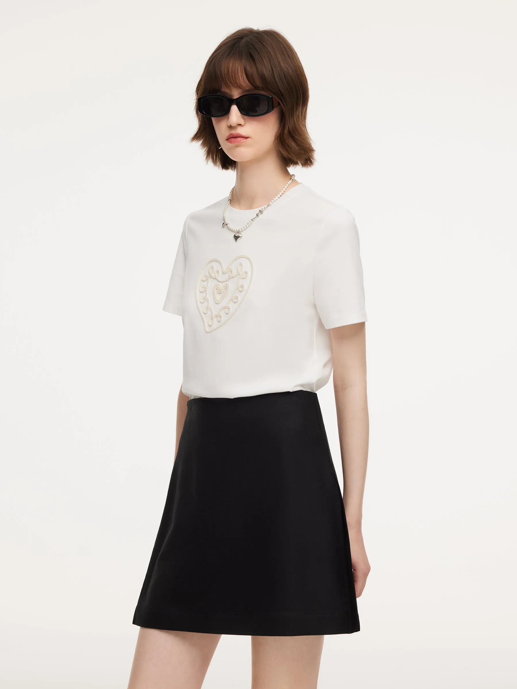 100% Worsted Wool Side Slit Women Culotte Skirt sold by Goelia product image thumbnail 2