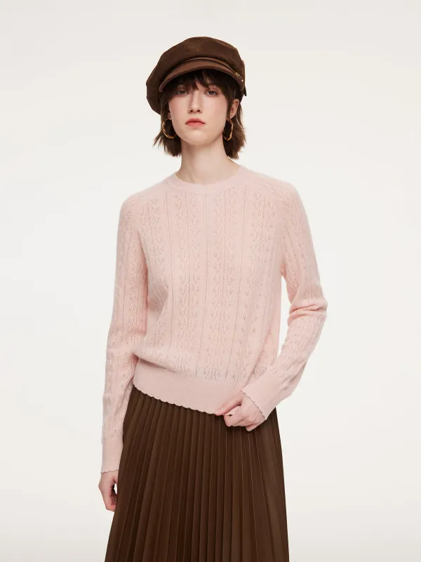 [Preview] 100% Cashmere Textured Women Sweater sold by Goelia