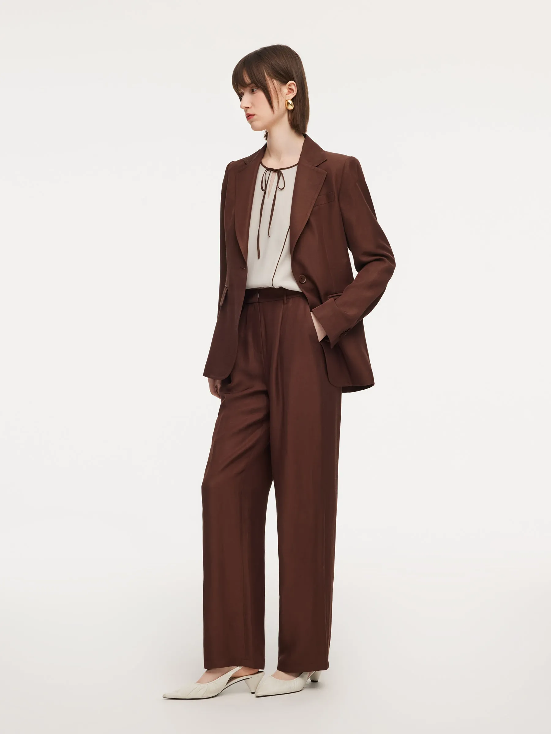 Tencel Acetate Linen Blend Women Blazer sold by Goelia product image thumbnail 5