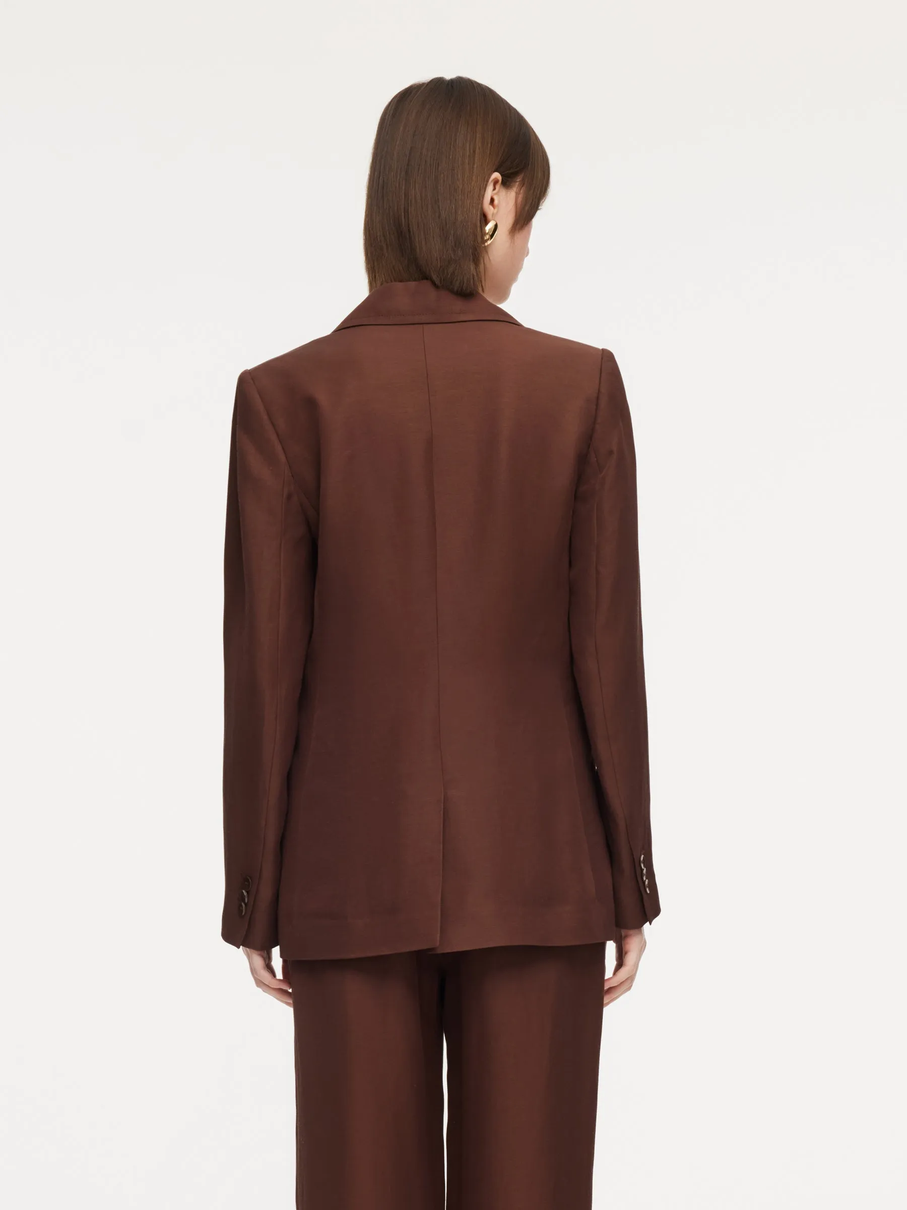 Tencel Acetate Linen Blend Women Blazer sold by Goelia product image thumbnail 4