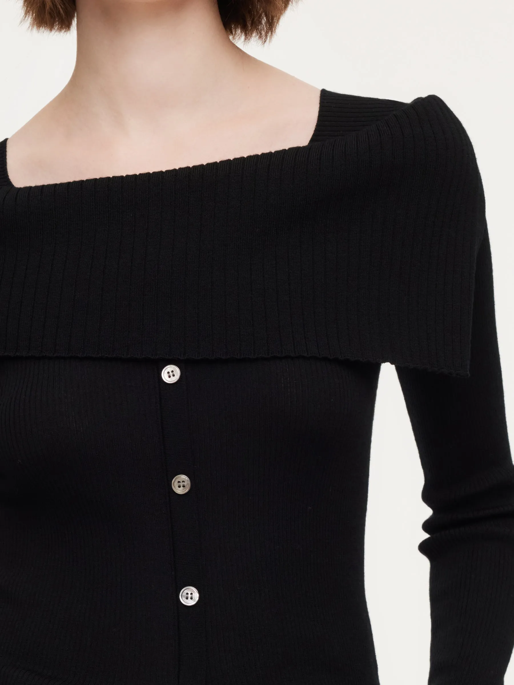 100% Wool Boat Neck Women Knit Top sold by Goelia product image thumbnail 5