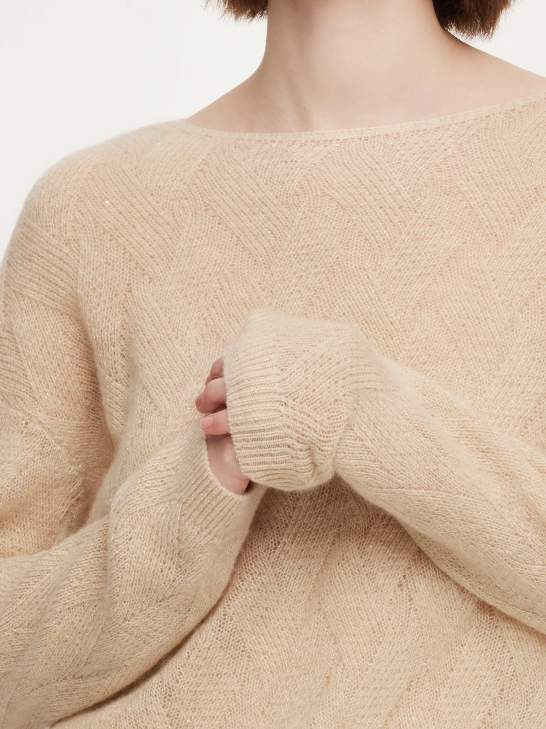 Cashmere Boat Neck Loose Fit Women Sweater sold by Goelia product image thumbnail 5
