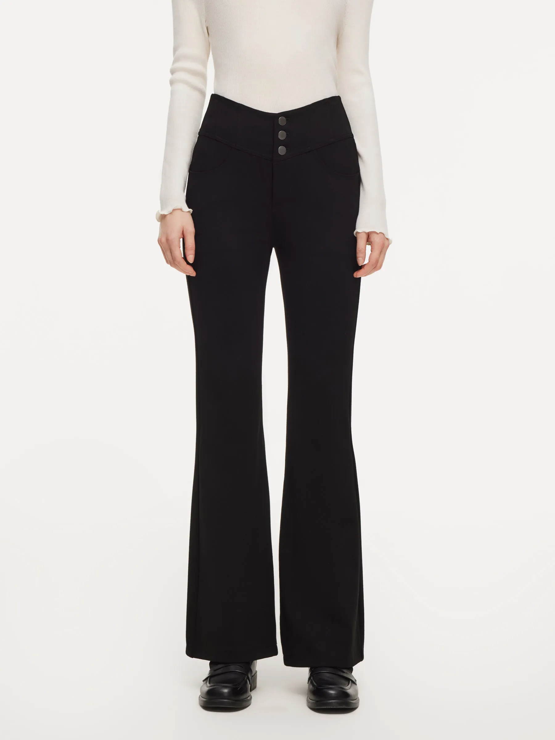 High-Waisted Women Micro-Flared Jeans sold by Goelia