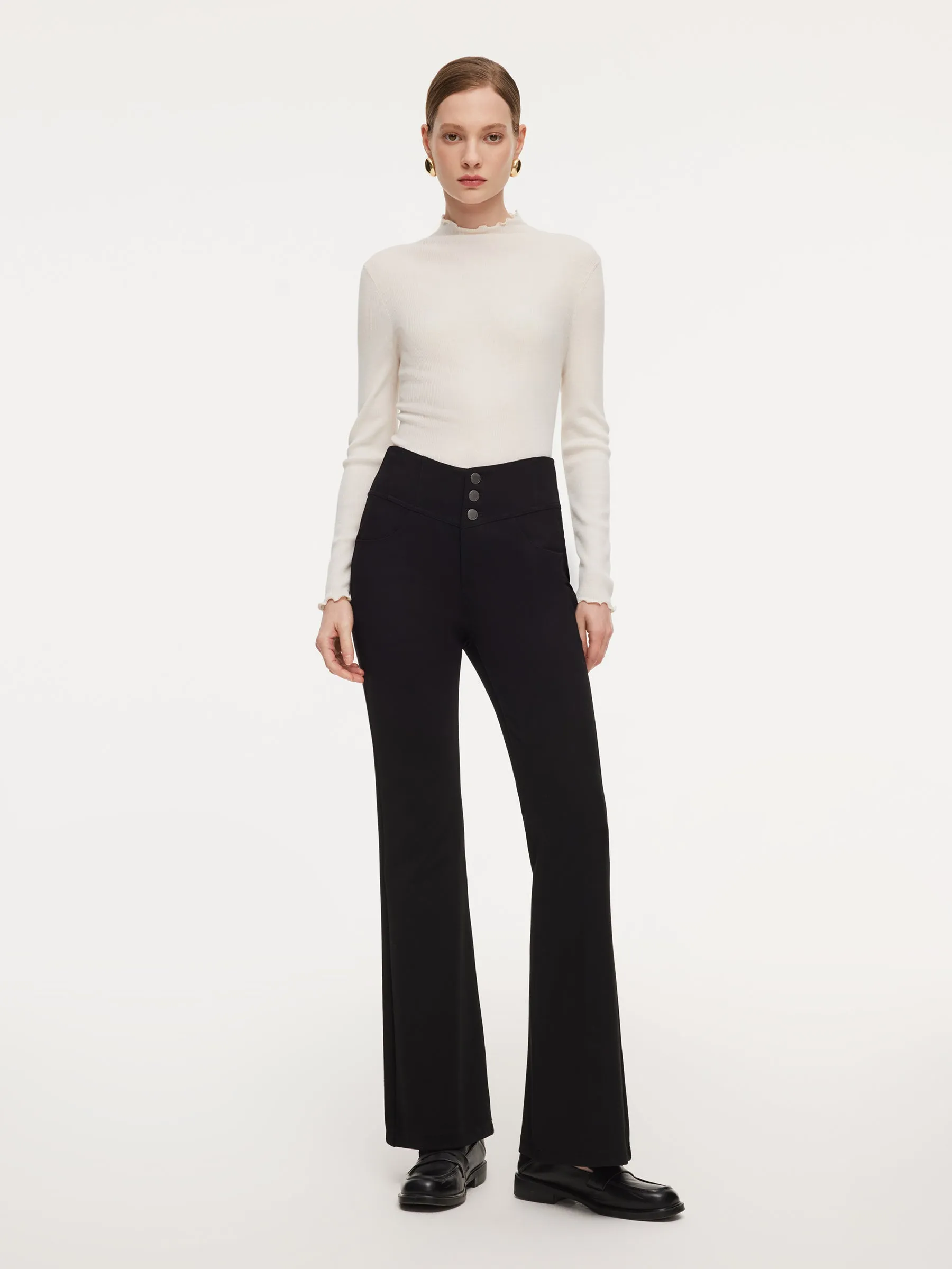 High-Waisted Women Micro-Flared Jeans sold by Goelia product image thumbnail 3
