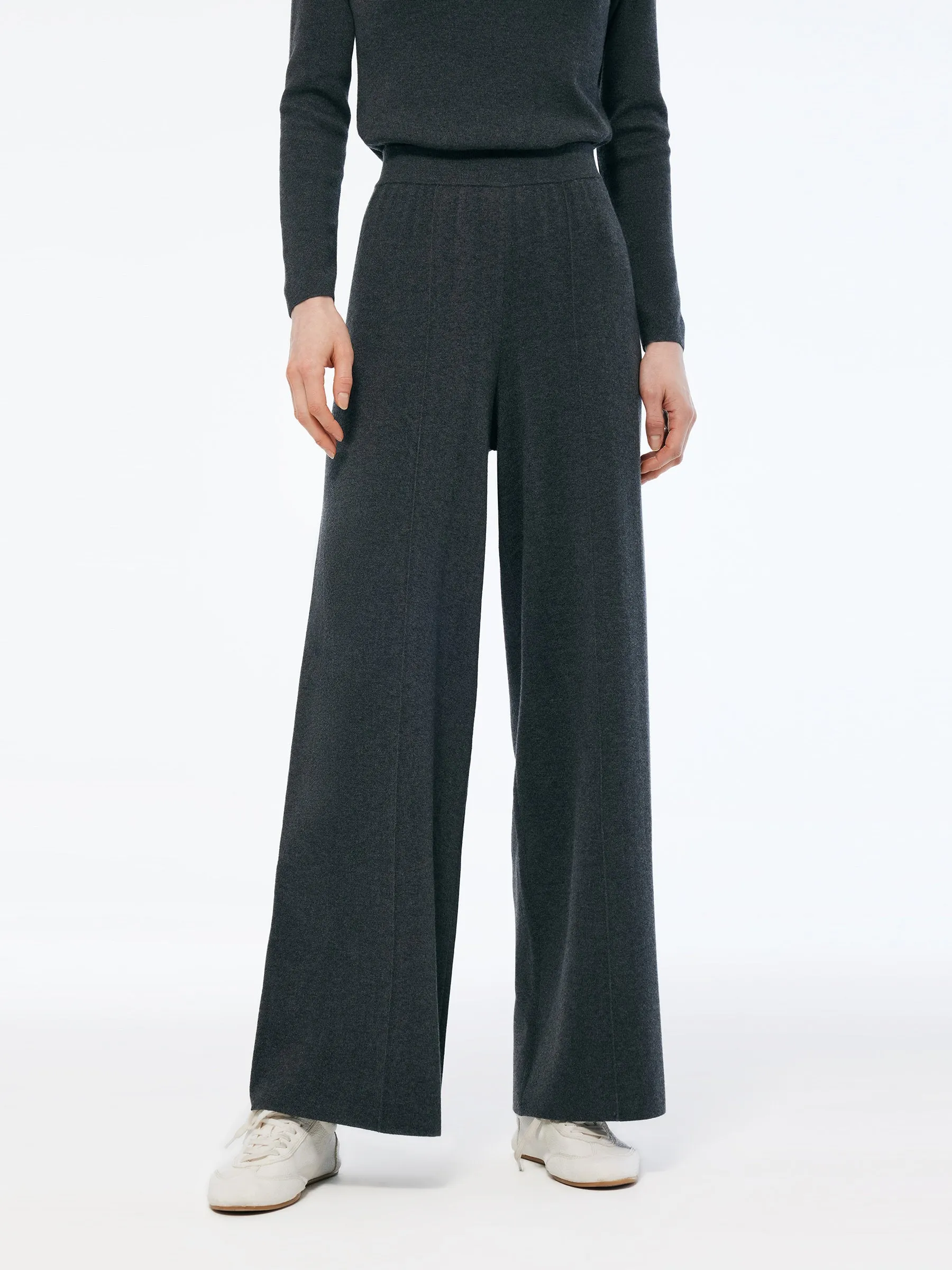 Cashmere Blend Mock Layered Knit Top And Pants Two-Piece Set sold by Goelia product image thumbnail 5