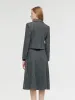 Washable Wool Crop Jacket And Half Skirt Two-piece Set sold by Goelia