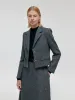 Washable Wool Crop Jacket And Half Skirt Two-piece Set sold by Goelia