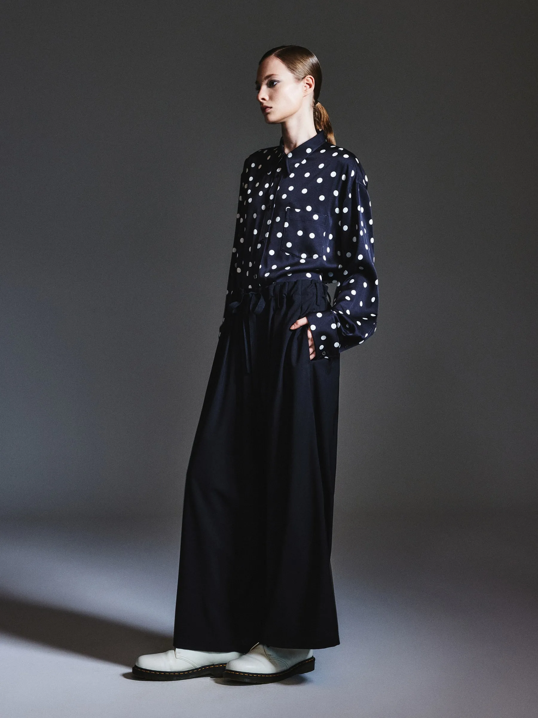 Machine Washable Wool Blend Loose Fit Unisex Barrel Leg Pants sold by Goelia product image thumbnail 5