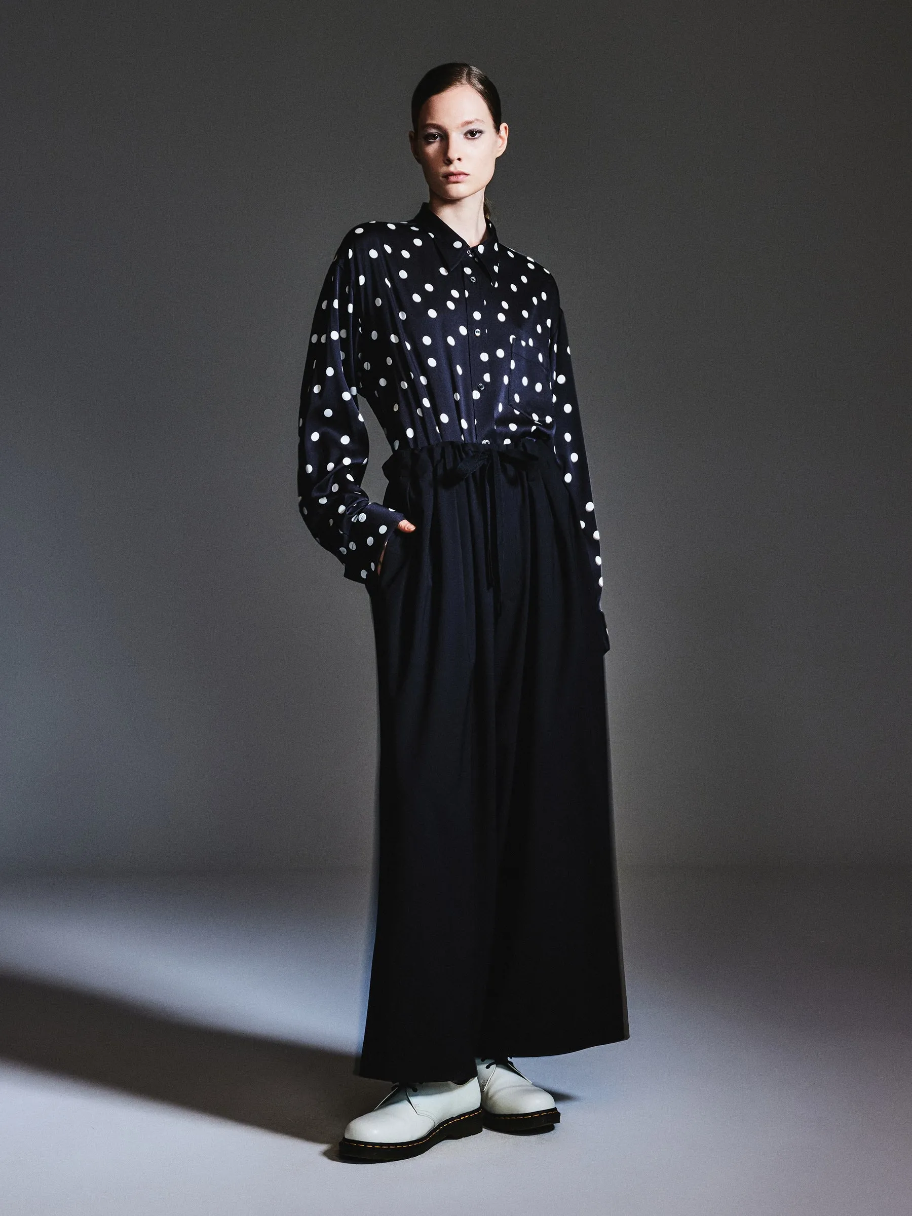 Machine Washable Wool Blend Loose Fit Unisex Barrel Leg Pants sold by Goelia product image thumbnail 3