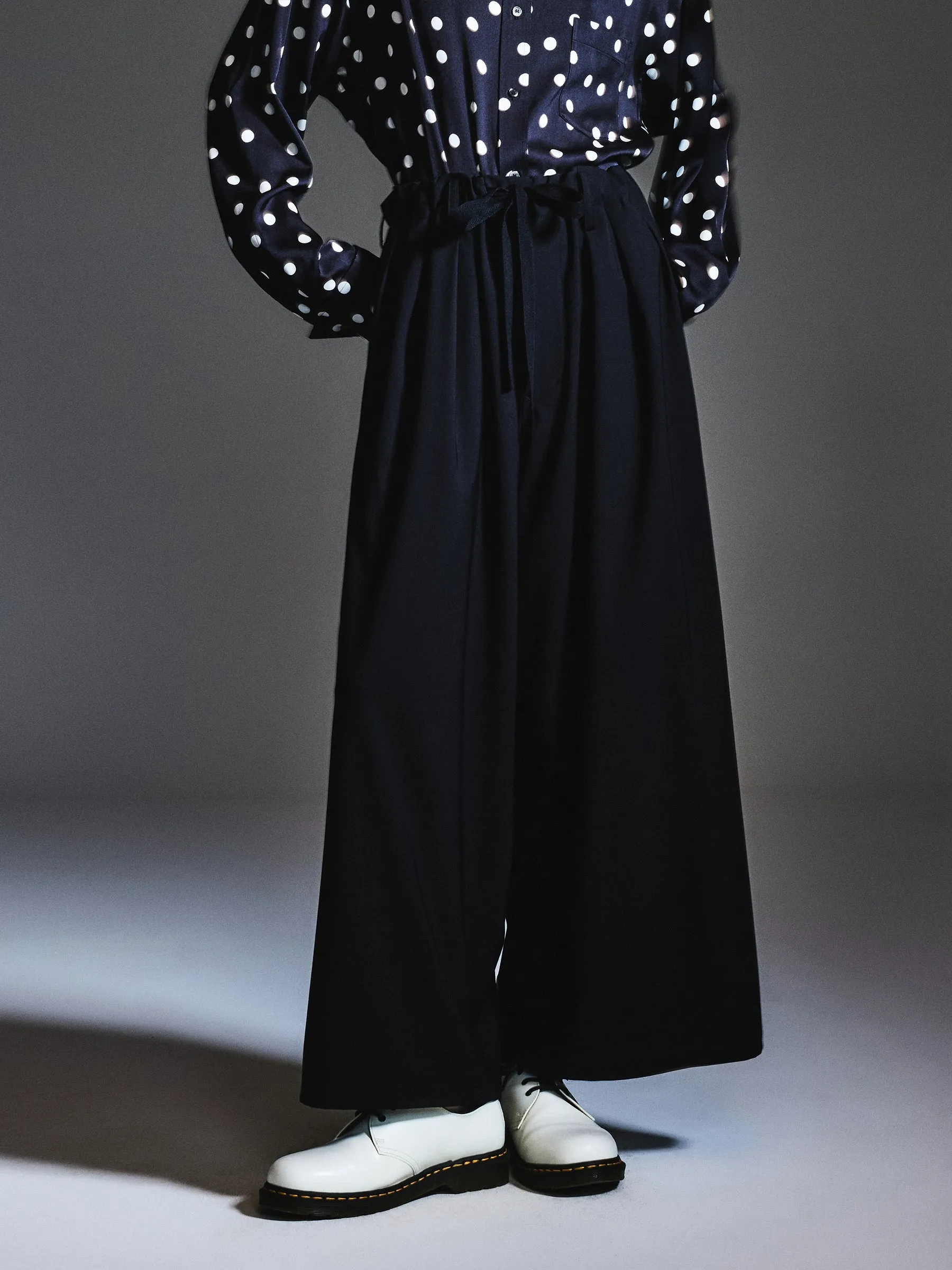 Machine Washable Wool Blend Loose Fit Unisex Barrel Leg Pants sold by Goelia