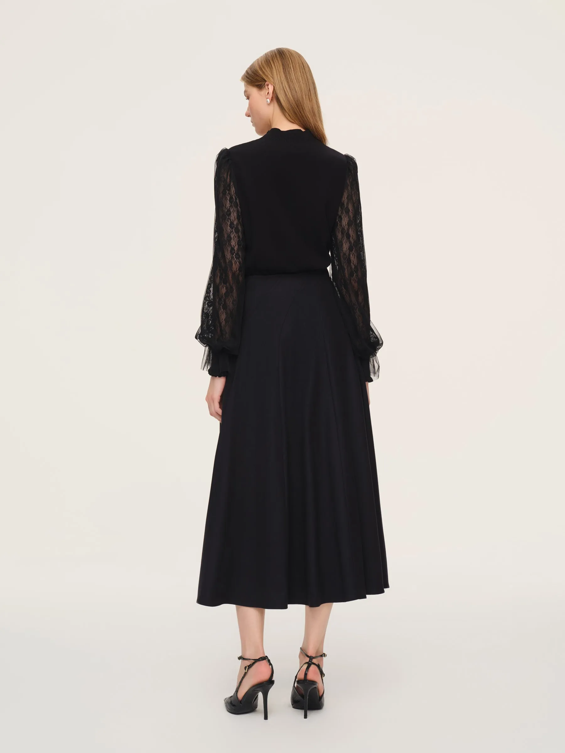 Cashmere Wool Blend Stretch Women Skirt sold by Goelia product image thumbnail 5