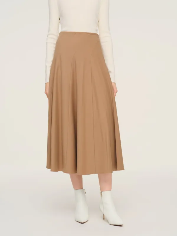 Cashmere Wool Blend Stretch Women Skirt sold by Goelia