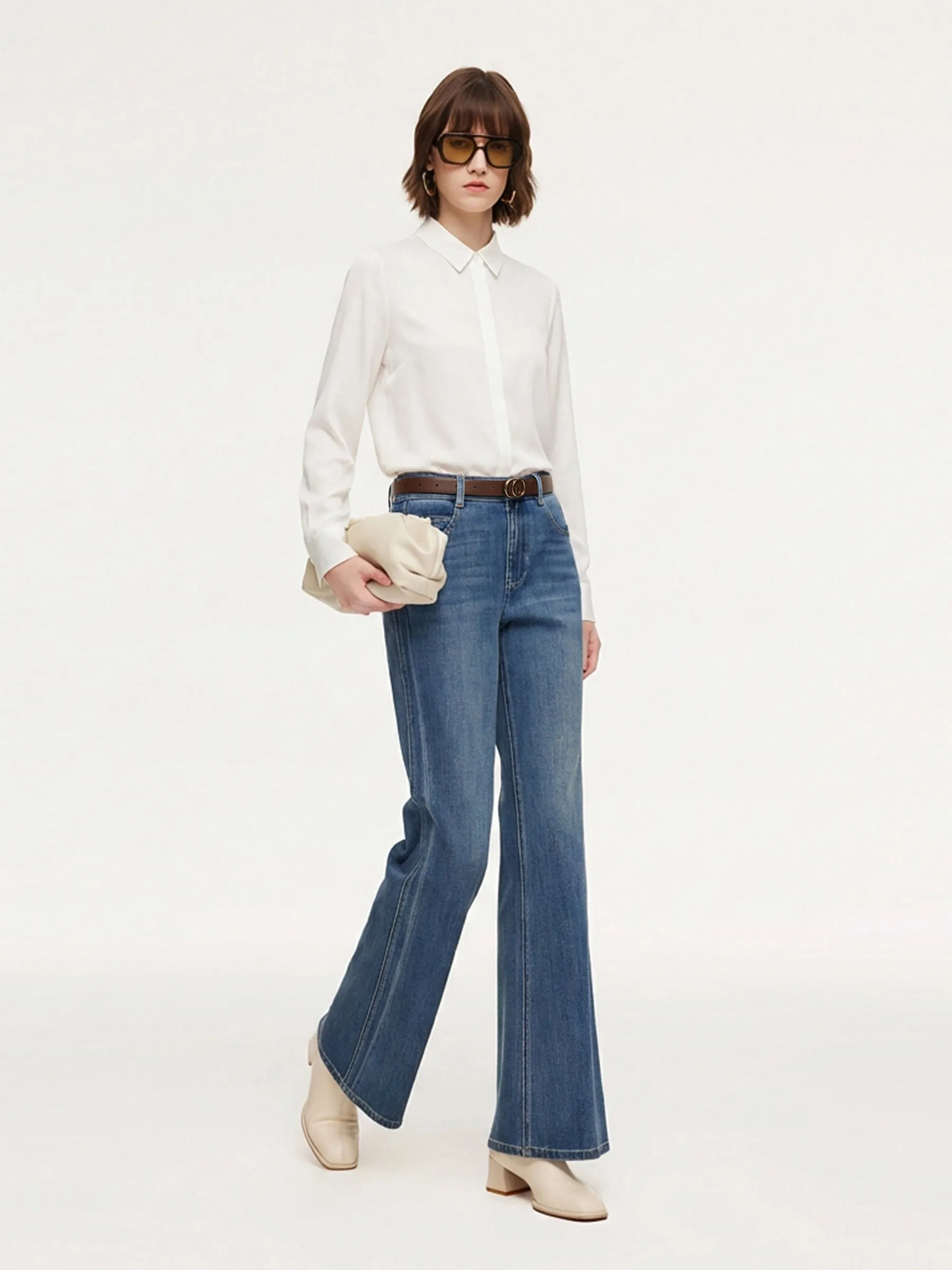 Acetate Blend H-Line Women Shirt sold by Goelia product image thumbnail 2