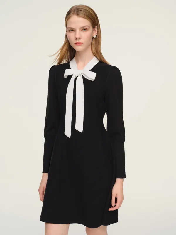 Tencel Blend Tie Front Women Knit Mini Dress sold by Goelia