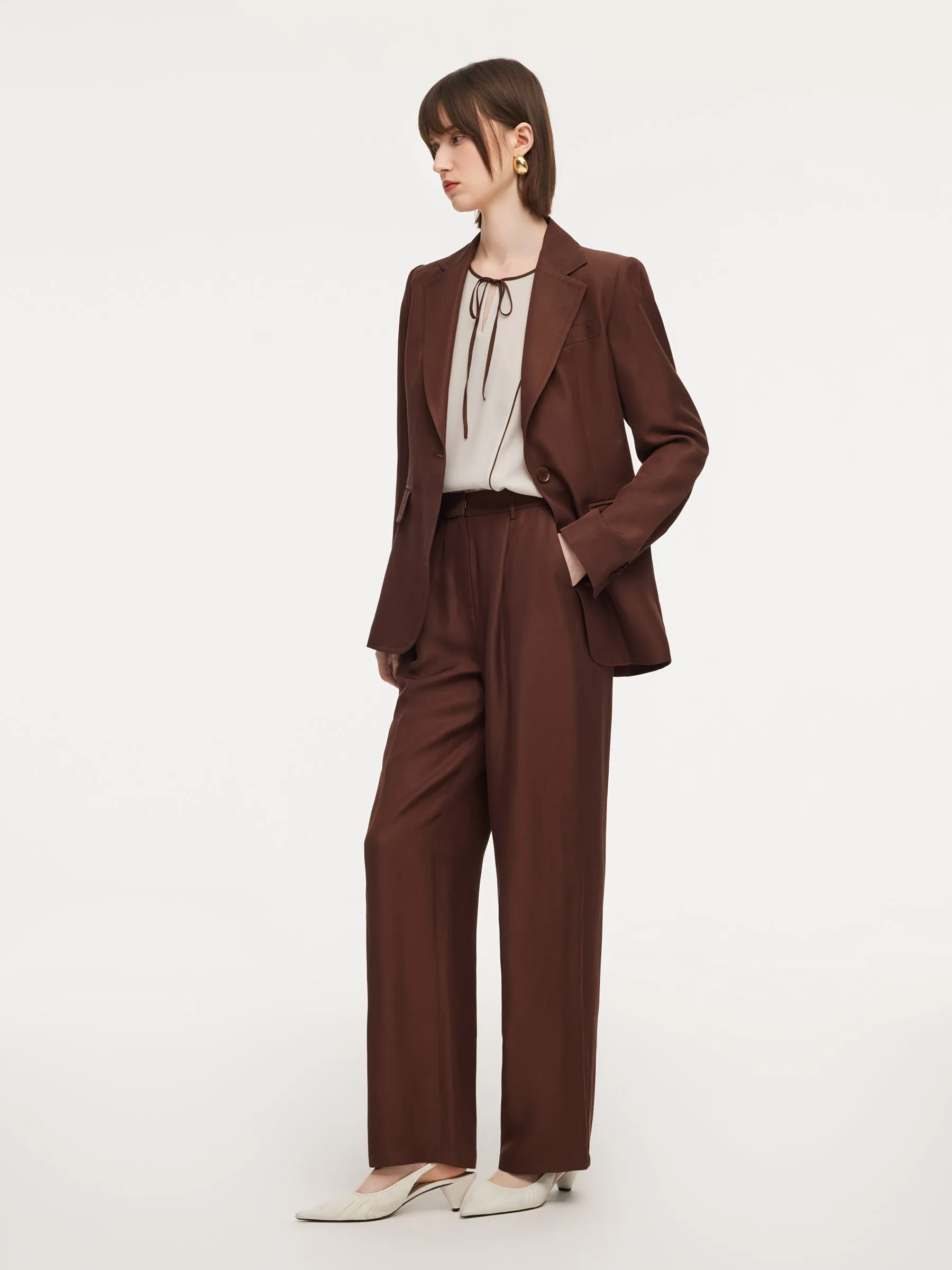 Tencel Acetate Linen Blend Women Pants sold by Goelia product image thumbnail 3