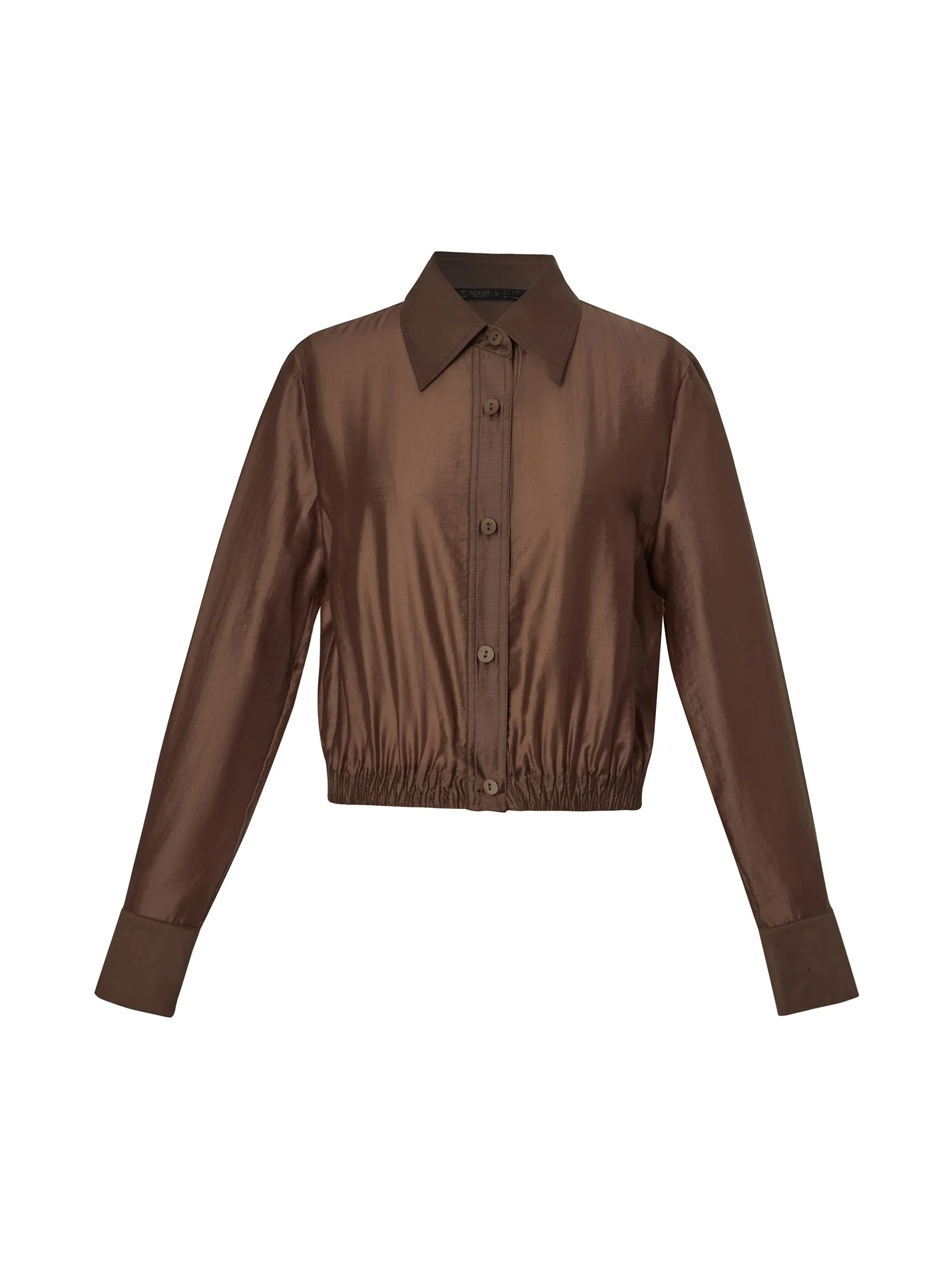 Tencel Blend Women Sheer Cropped Jacket sold by Goelia
